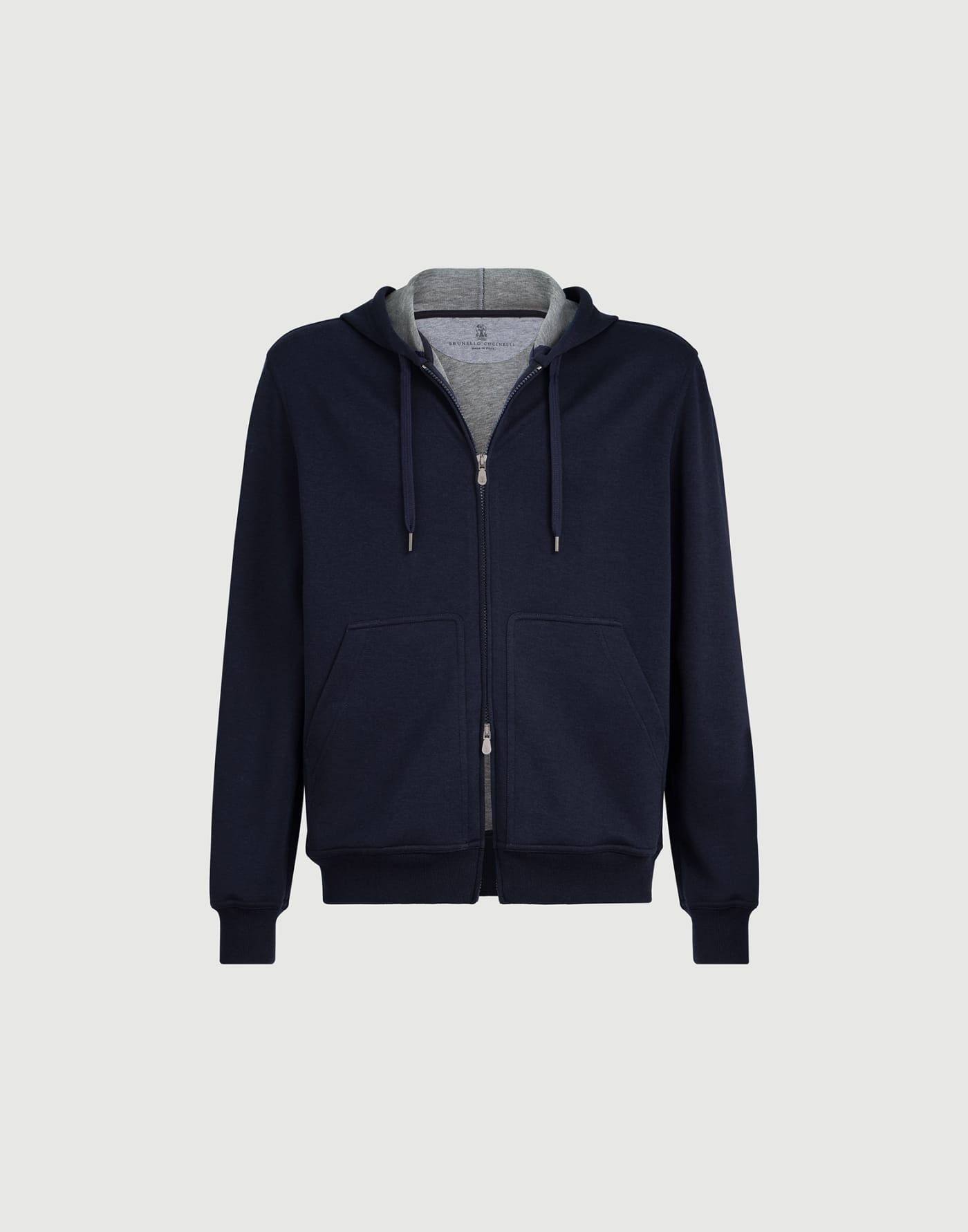 Sudadera de felpa doble Cobalto Hombre - Brunello Cucinelli