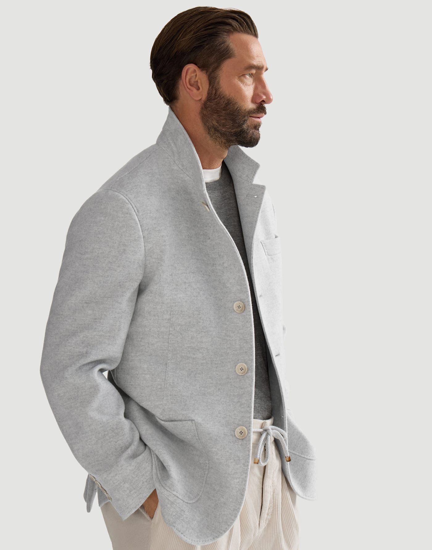 Blazer-style outerwear Gravel Man - Brunello Cucinelli