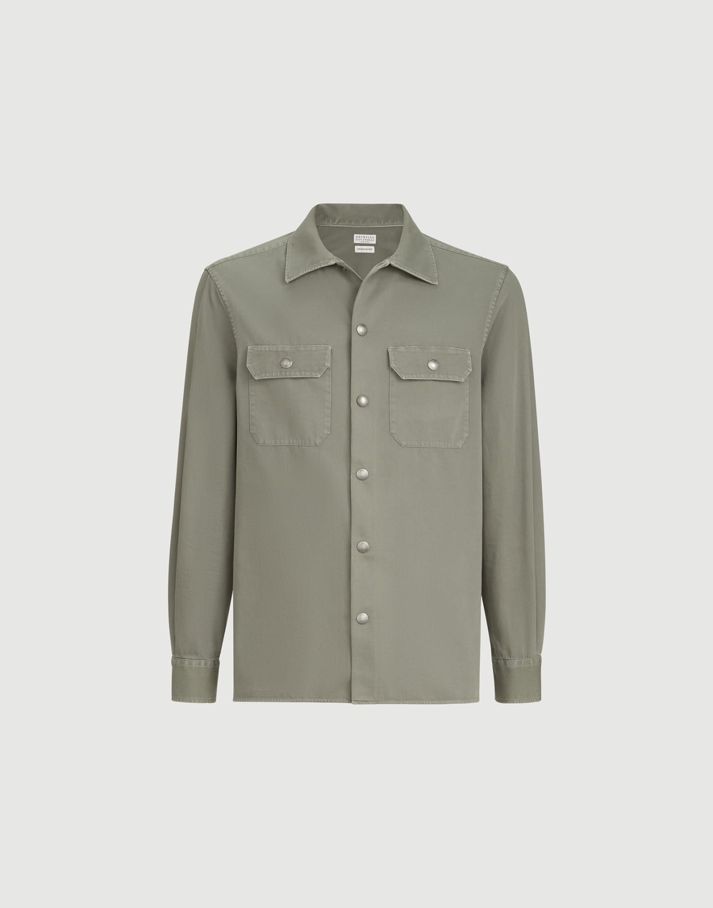 Cotton gabardine overshirt Military Man - Brunello Cucinelli