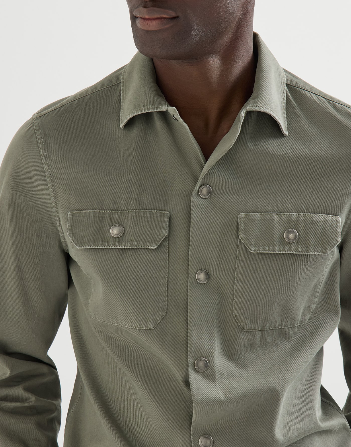 Cotton gabardine overshirt Military Man - Brunello Cucinelli