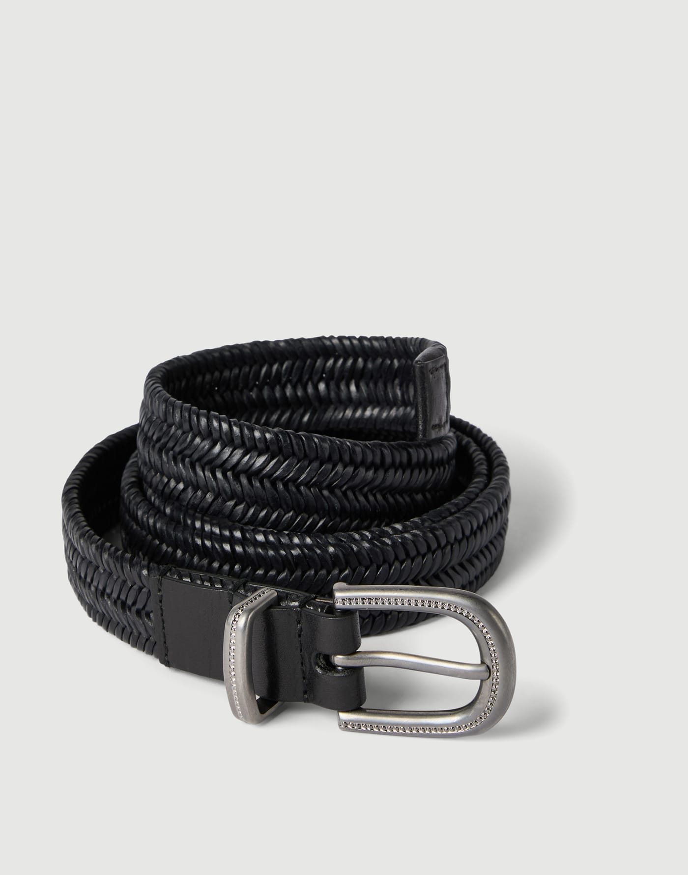 Braided leather belt Black Woman - Brunello Cucinelli