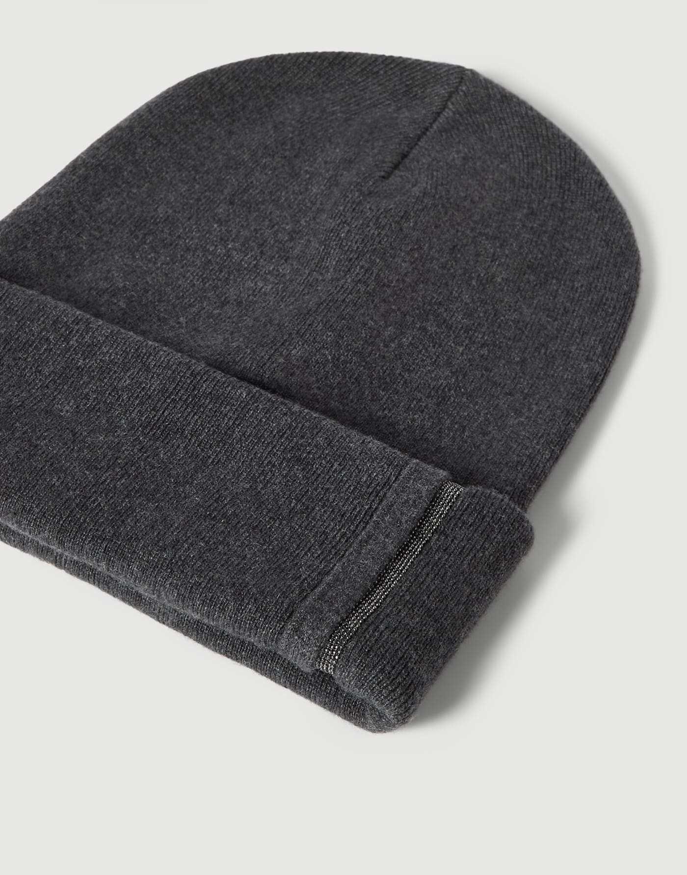 Knit beanie Lignite Grey Woman - Brunello Cucinelli
