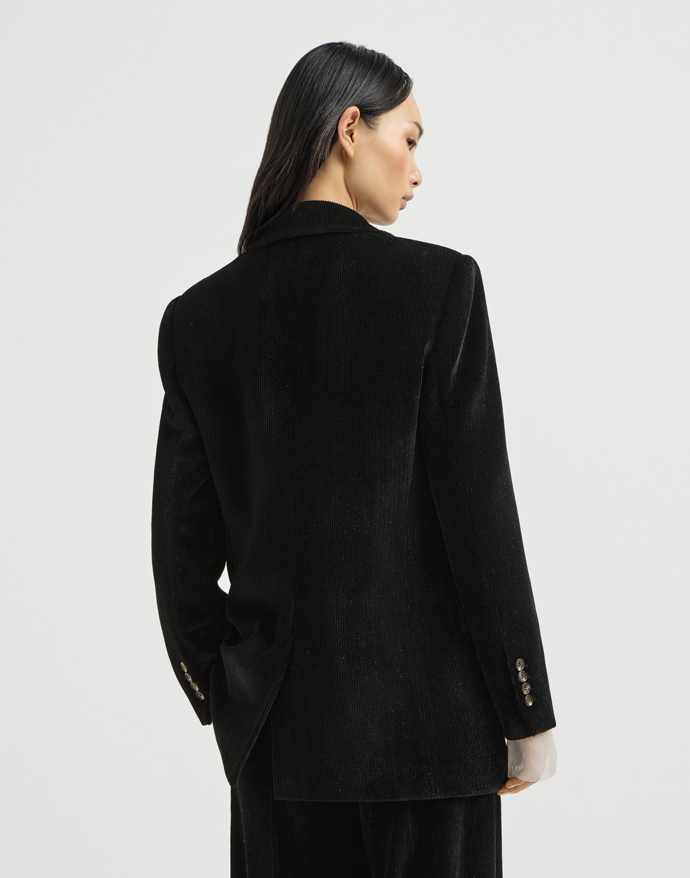 Sparkling corduroy blazer Black Woman - Brunello Cucinelli