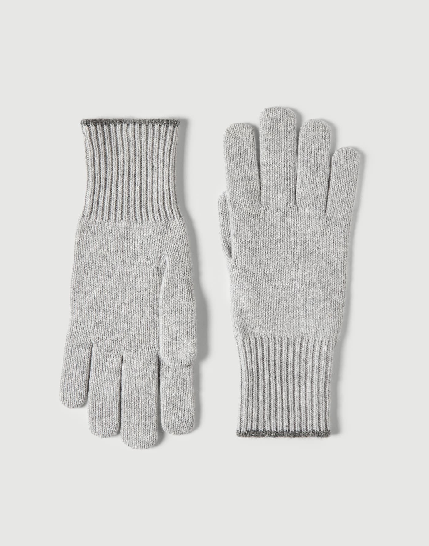 Cashmere knit gloves Grey Man - Brunello Cucinelli