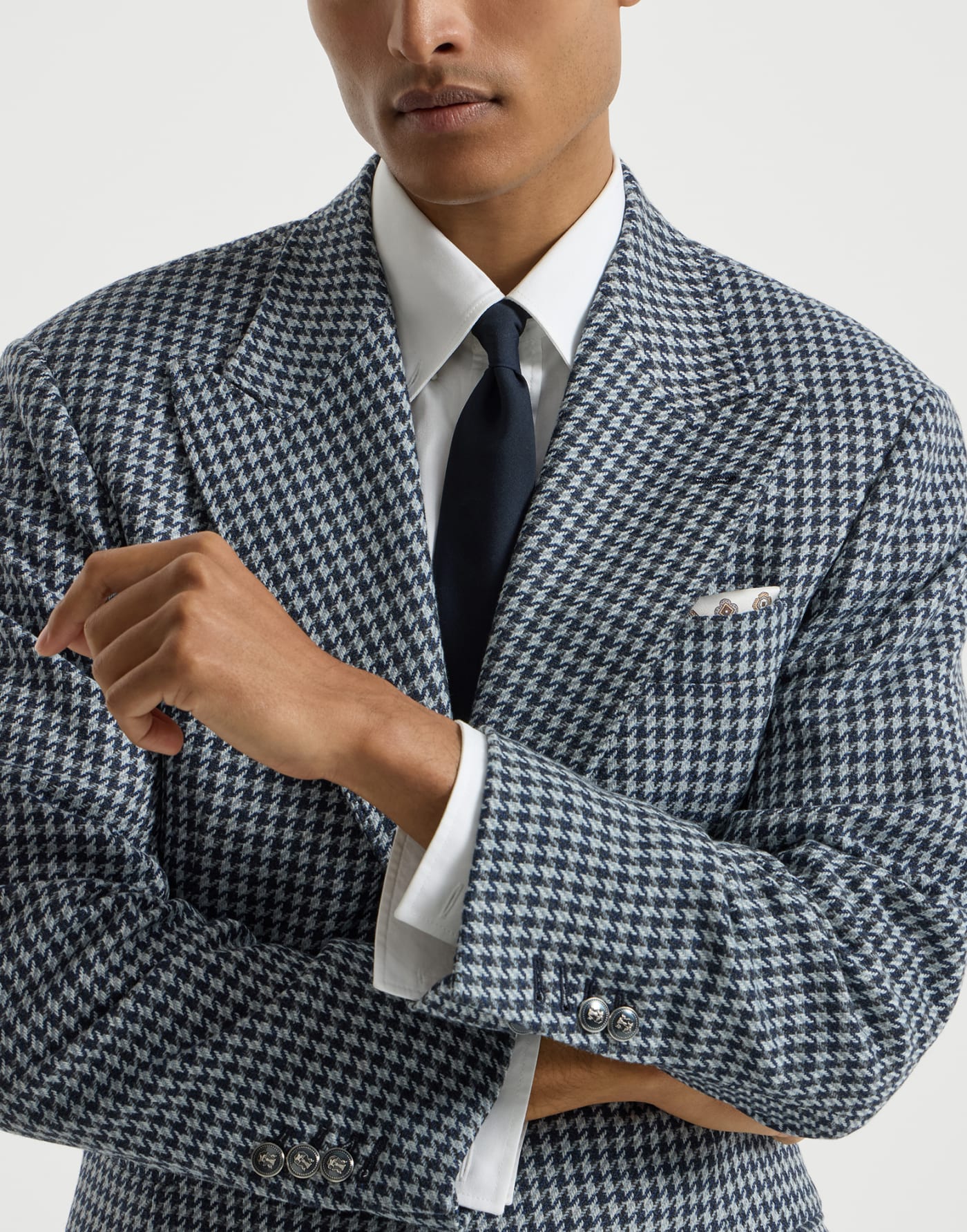 Virgin wool tie Blue Man - Brunello Cucinelli