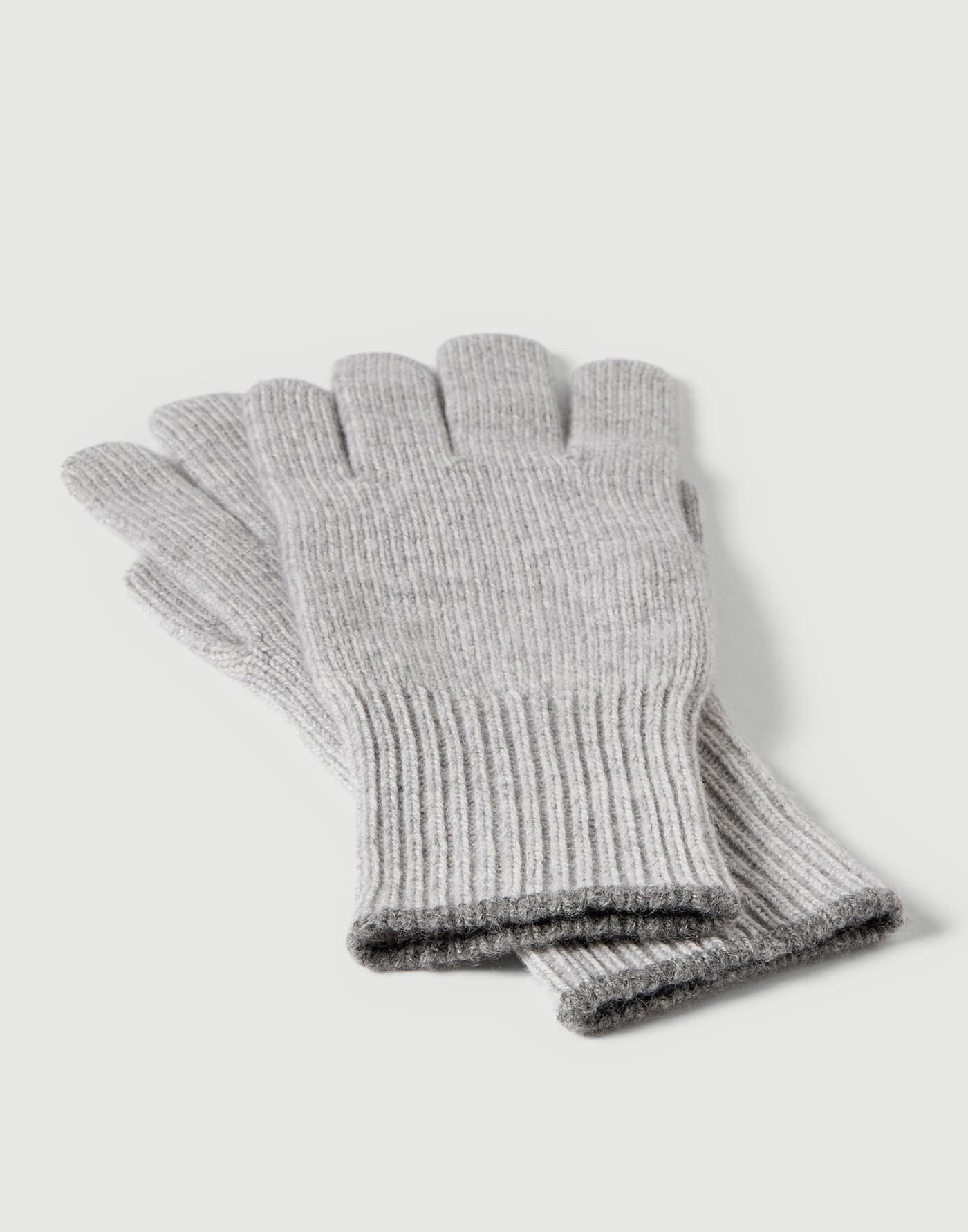 Cashmere knit gloves Grey Man - Brunello Cucinelli