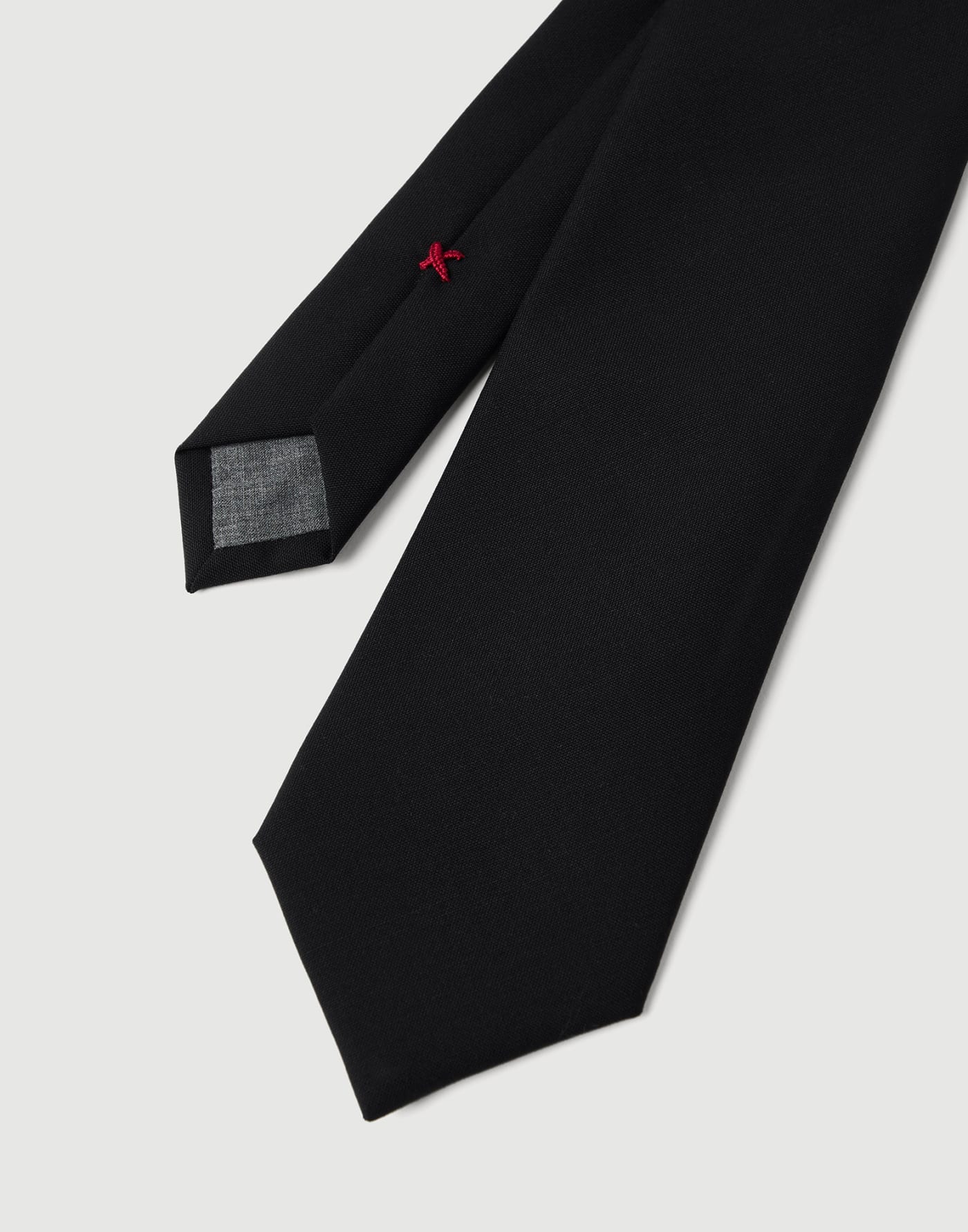 初剪羊毛领带 黑色 男款 - Brunello Cucinelli