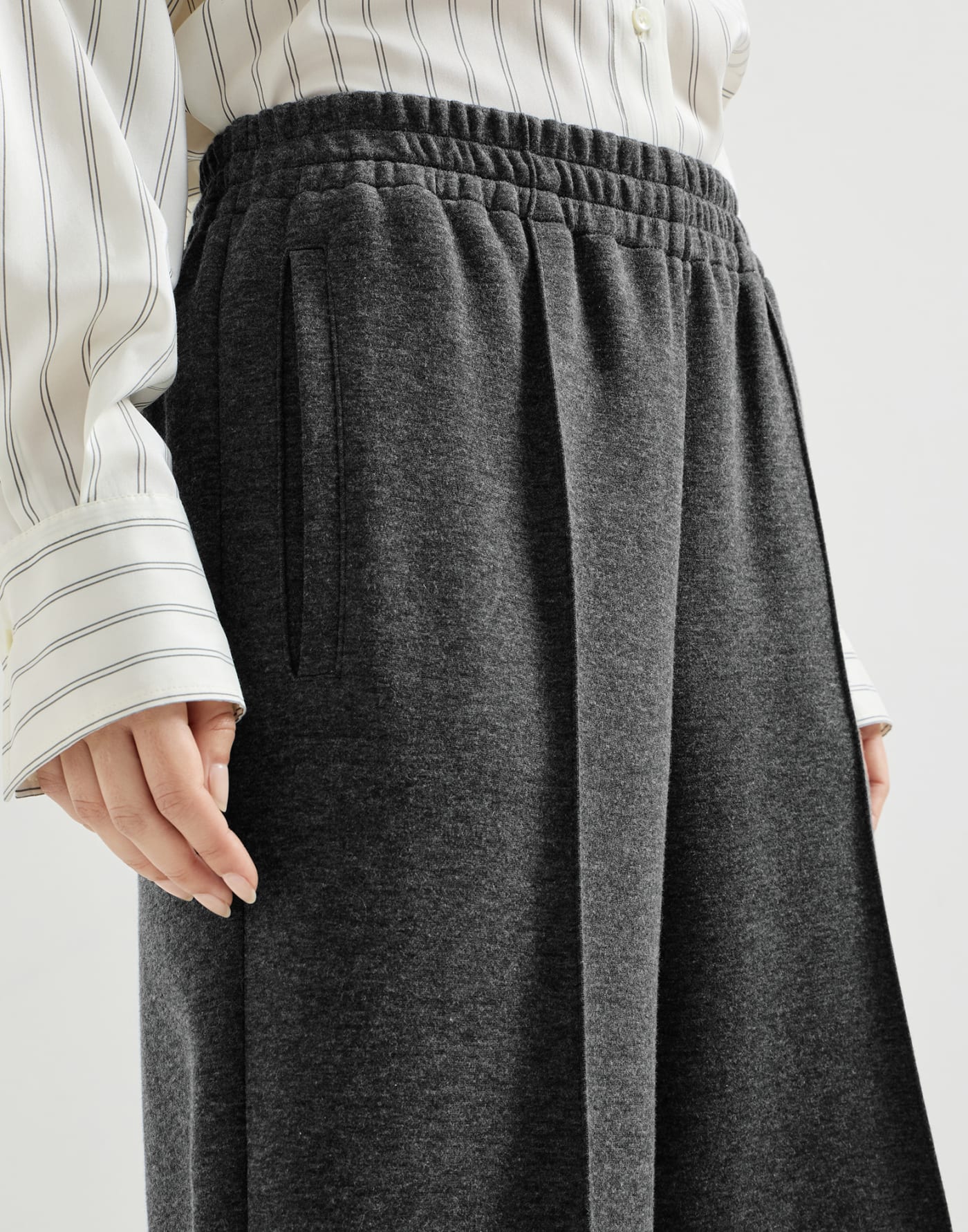Interlock track trousers Anthracite Woman - Brunello Cucinelli