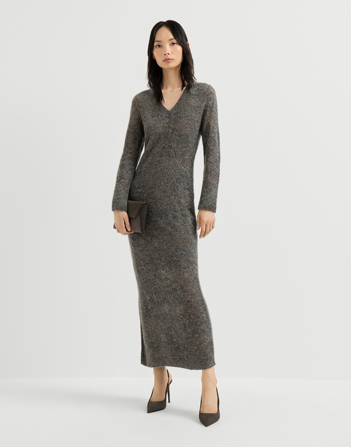 Lace flowers dress Lead Woman - Brunello Cucinelli