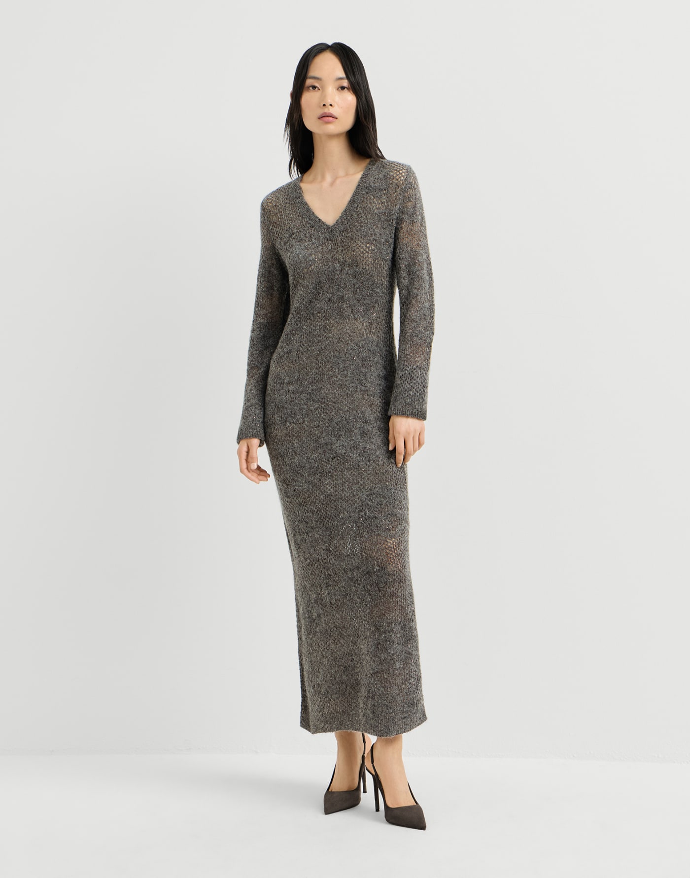 Lace flowers dress Lead Woman - Brunello Cucinelli