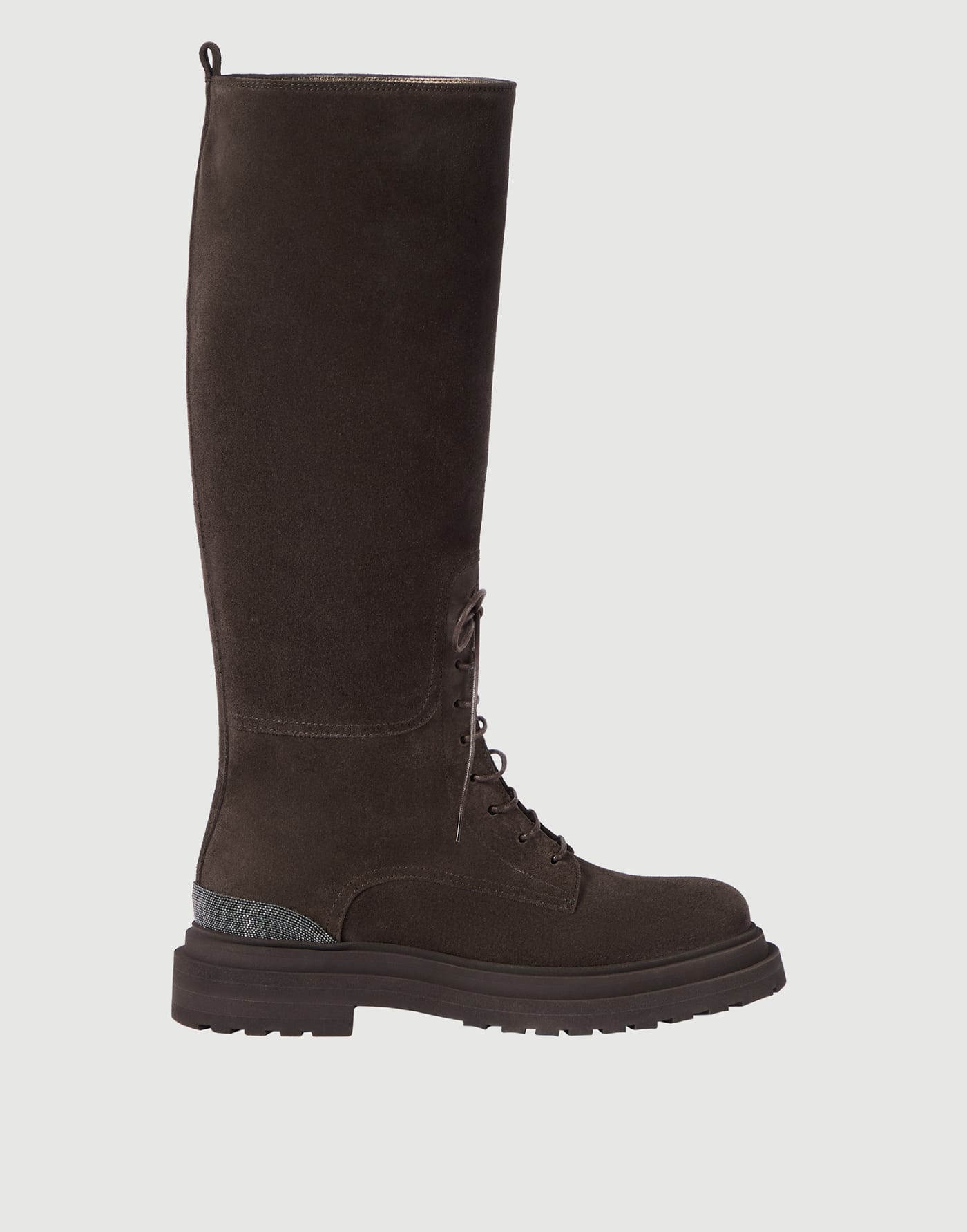 Botas en piel de ante con Monile Pimienta Mujer - Brunello Cucinelli