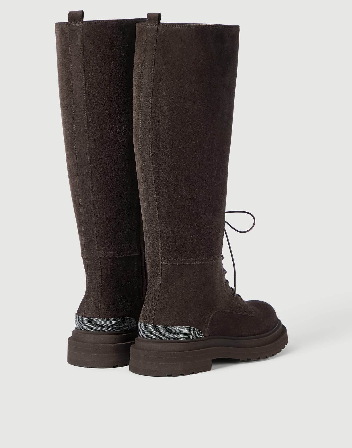 Botas en piel de ante con Monile Pimienta Mujer - Brunello Cucinelli