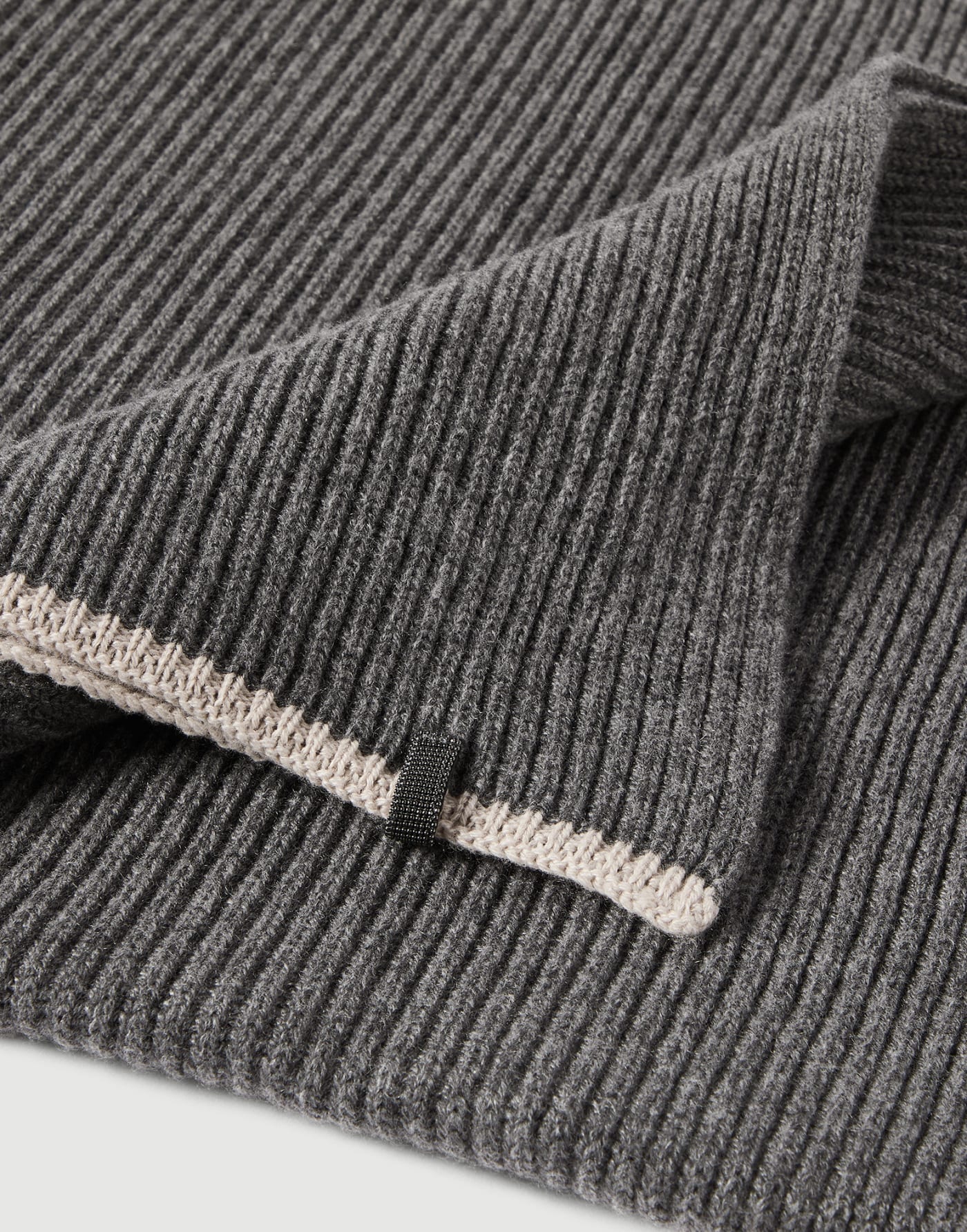 Cashmere knit scarf Lead Woman - Brunello Cucinelli