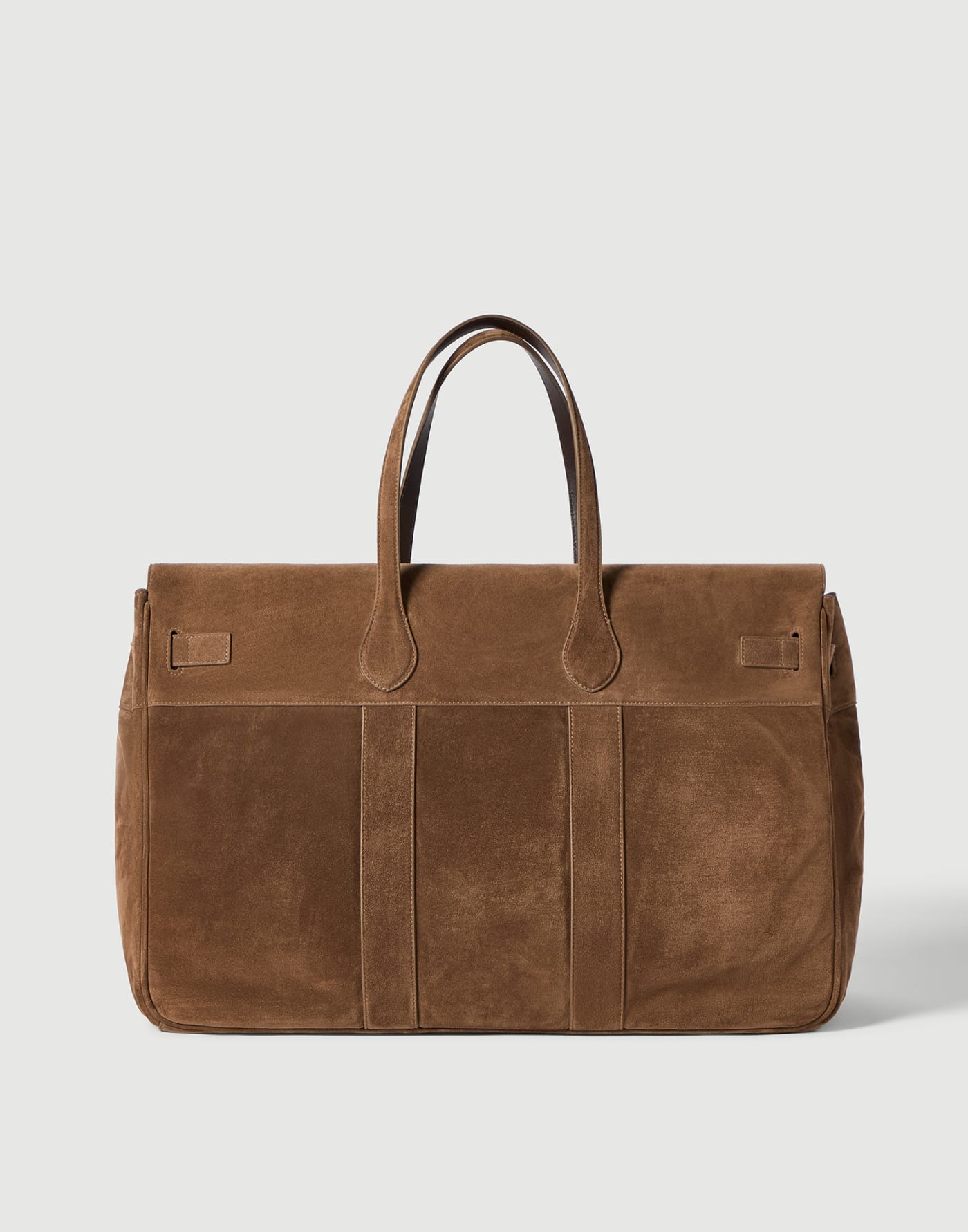 Explorer travel bag in suede Caramel Woman - Brunello Cucinelli