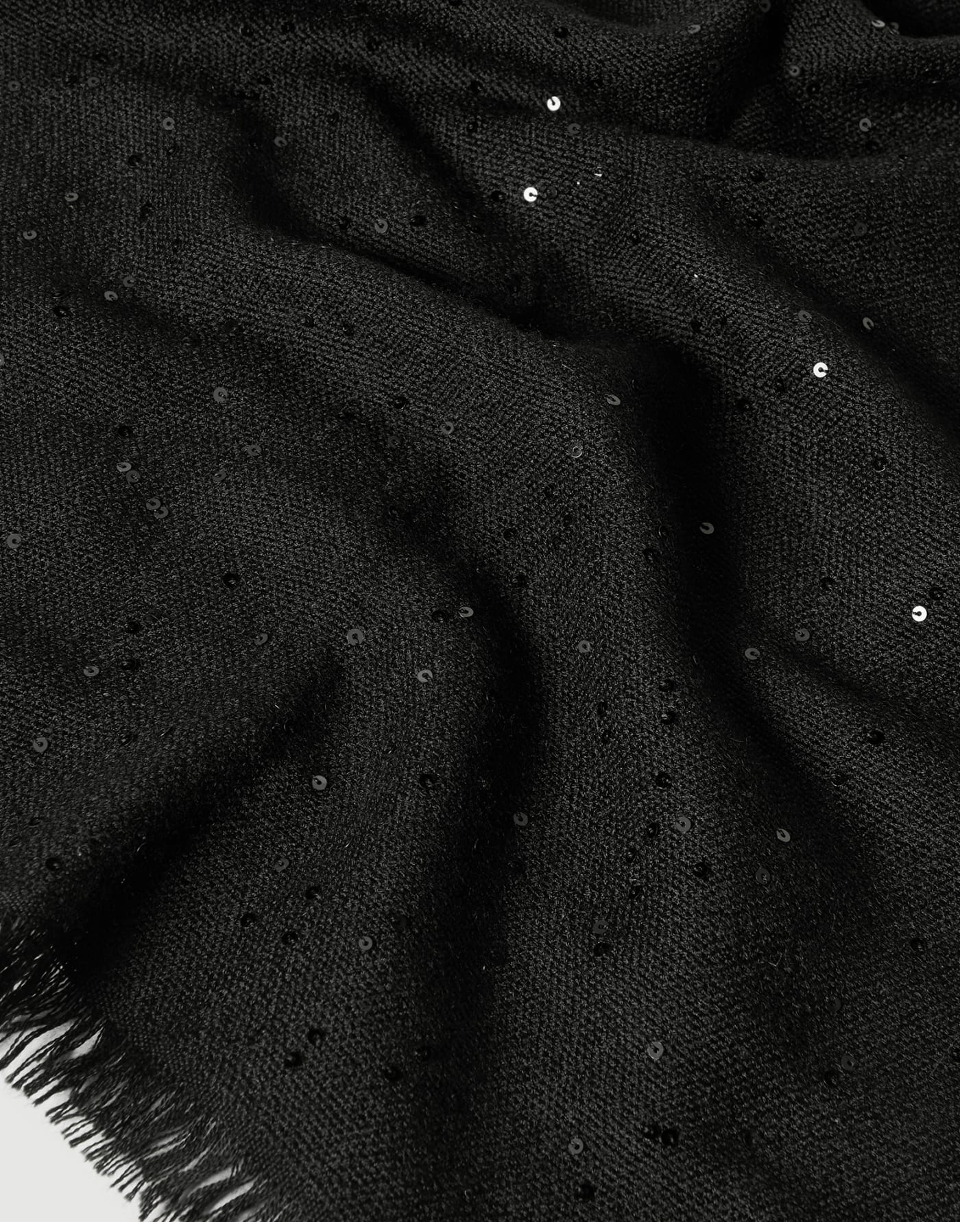 Cashmere and silk Diamond yarn scarf Black Woman - Brunello Cucinelli