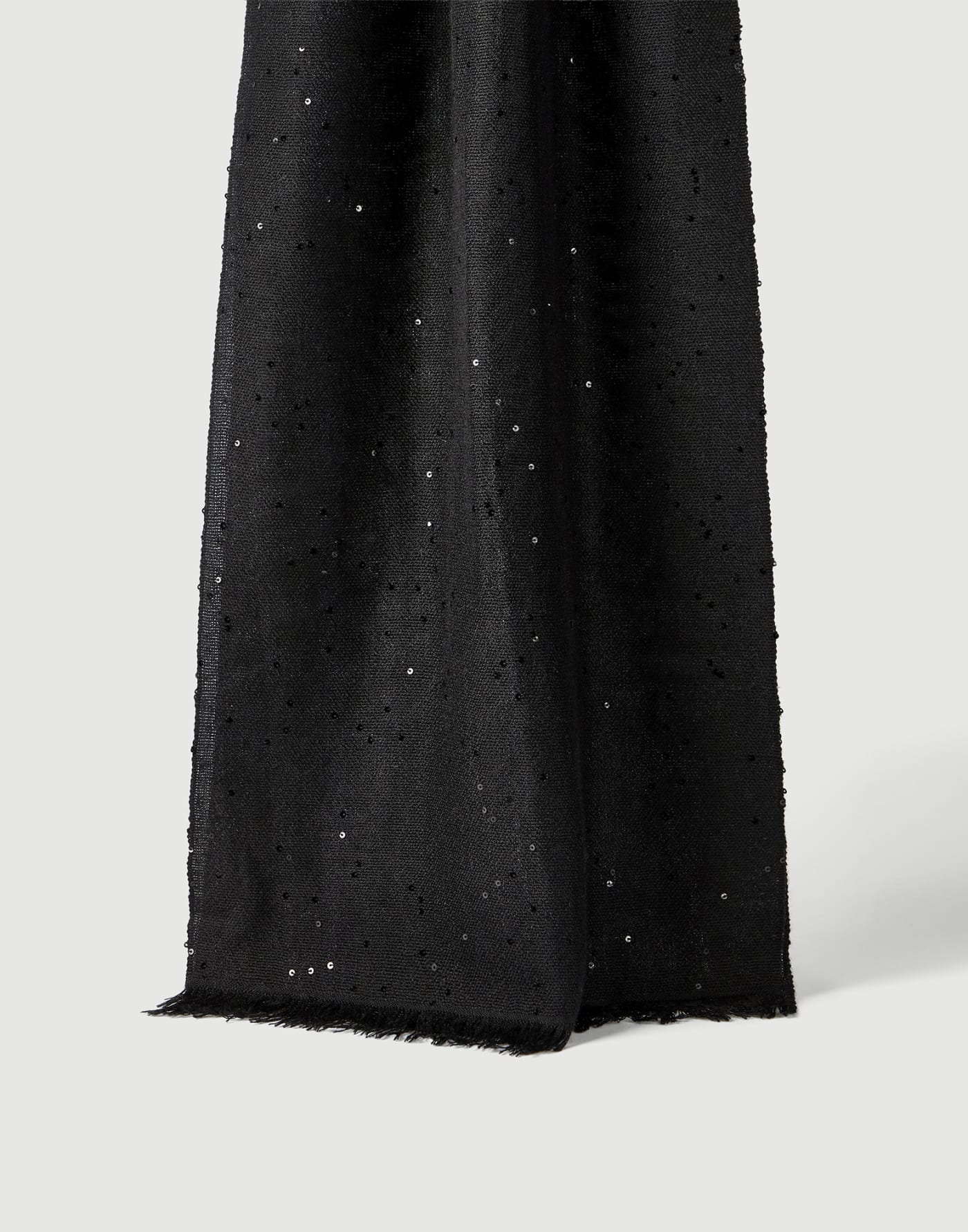 Cashmere and silk Diamond yarn scarf Black Woman - Brunello Cucinelli