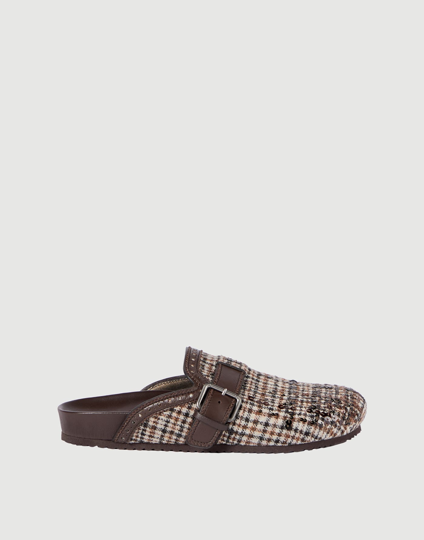 Dazzling Dégradé Embroidery slippers Brown Woman - Brunello Cucinelli