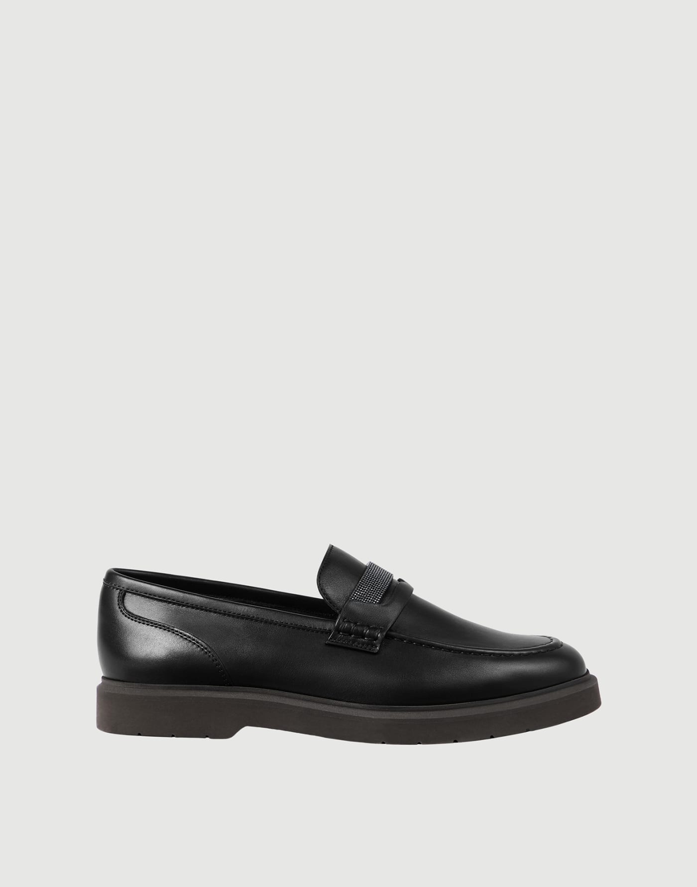 Nappa leather penny loafers Black Woman - Brunello Cucinelli