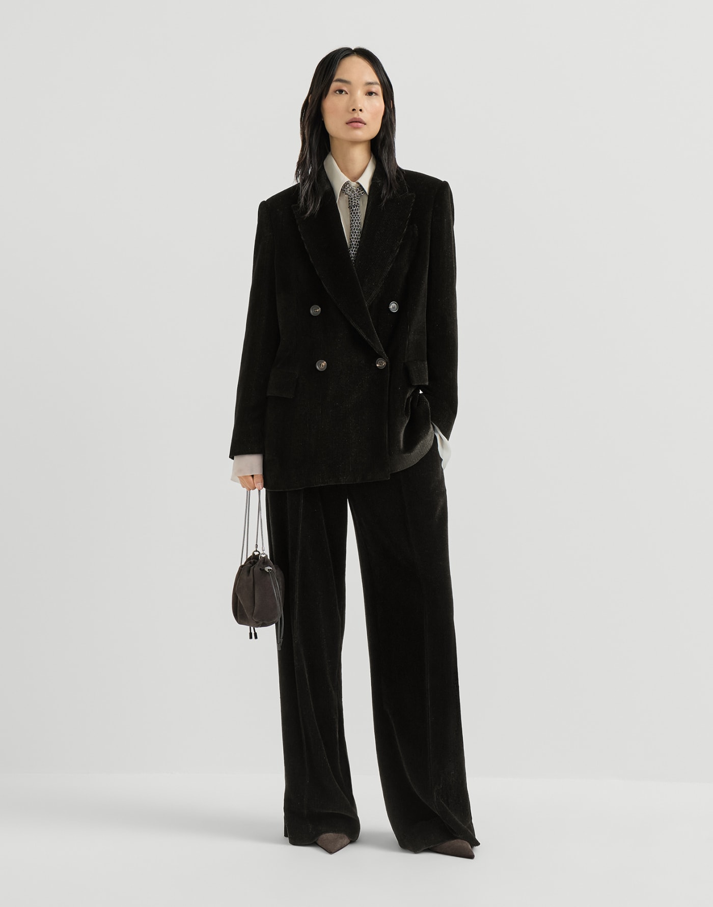 Sparkling corduroy trousers Black Woman - Brunello Cucinelli