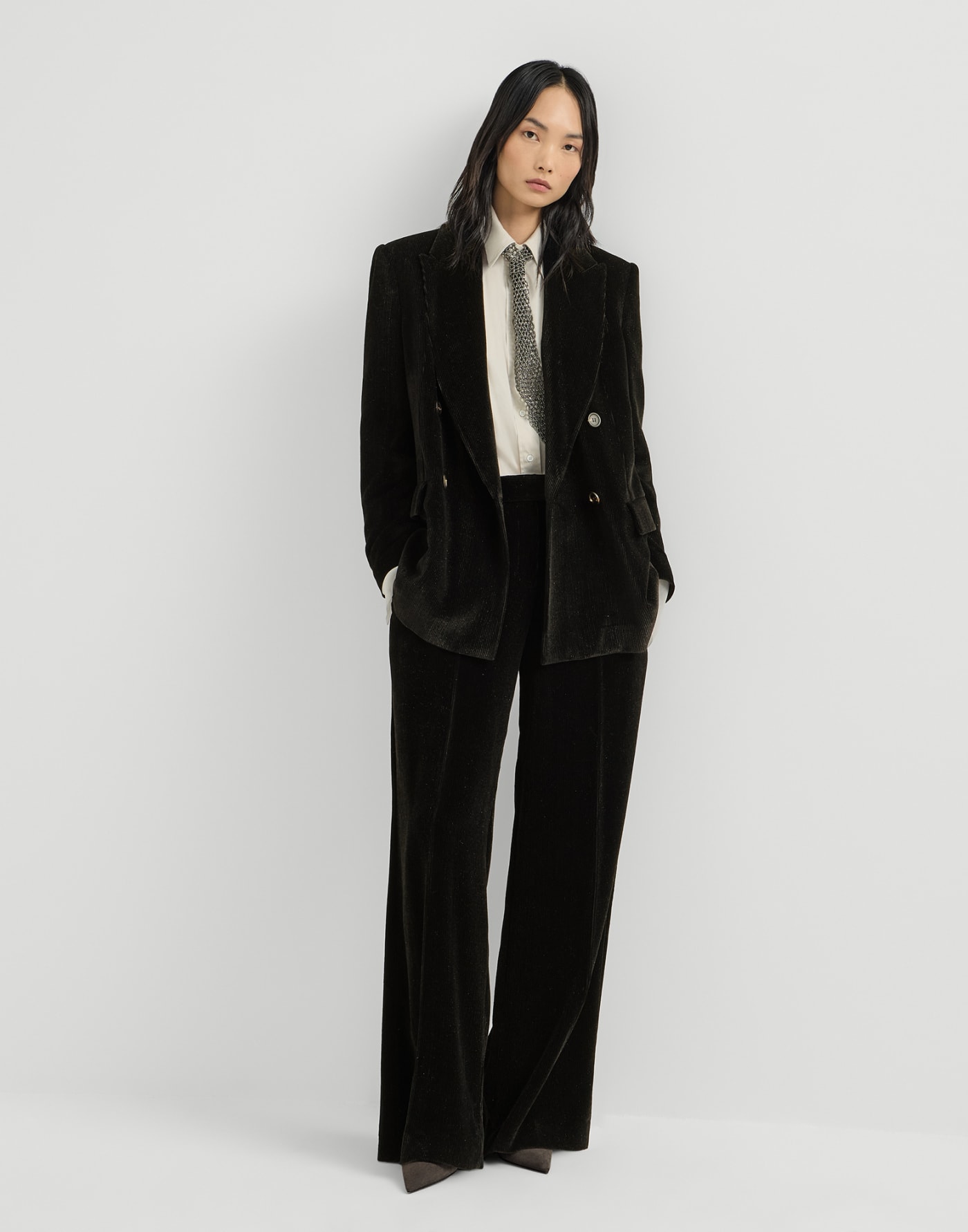 Sparkling corduroy trousers Black Woman - Brunello Cucinelli