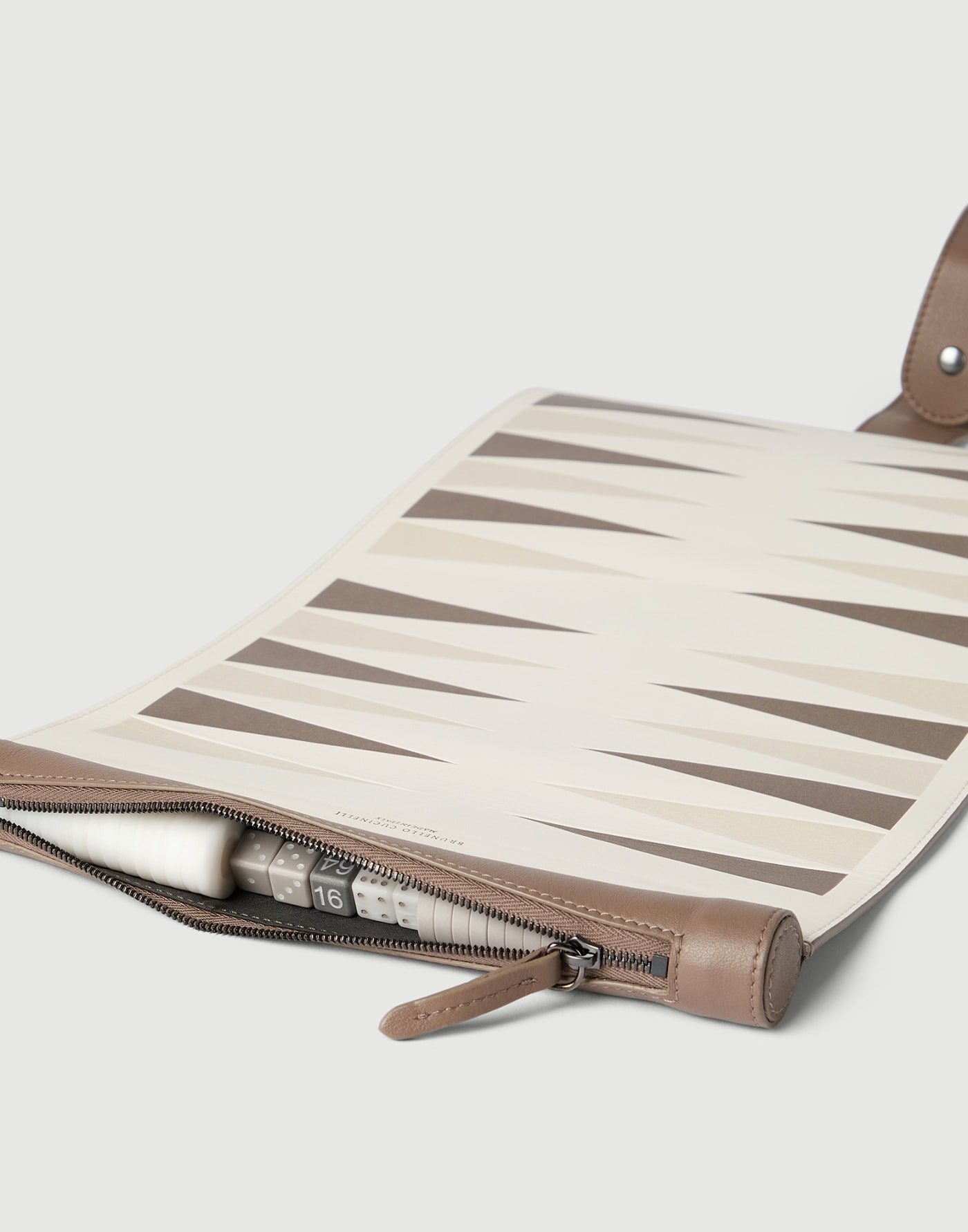 Portable backgammon set Milk Lifestyle - Brunello Cucinelli
