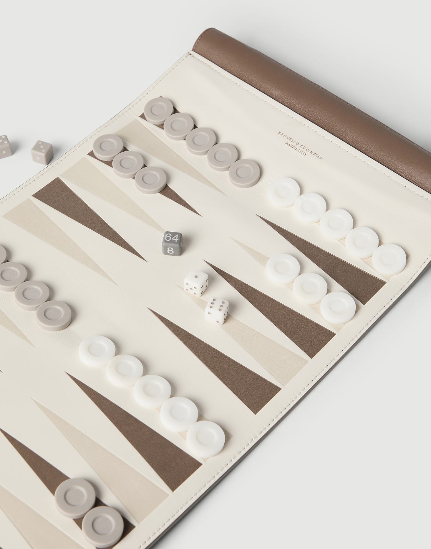 Portable backgammon set Milk Lifestyle - Brunello Cucinelli