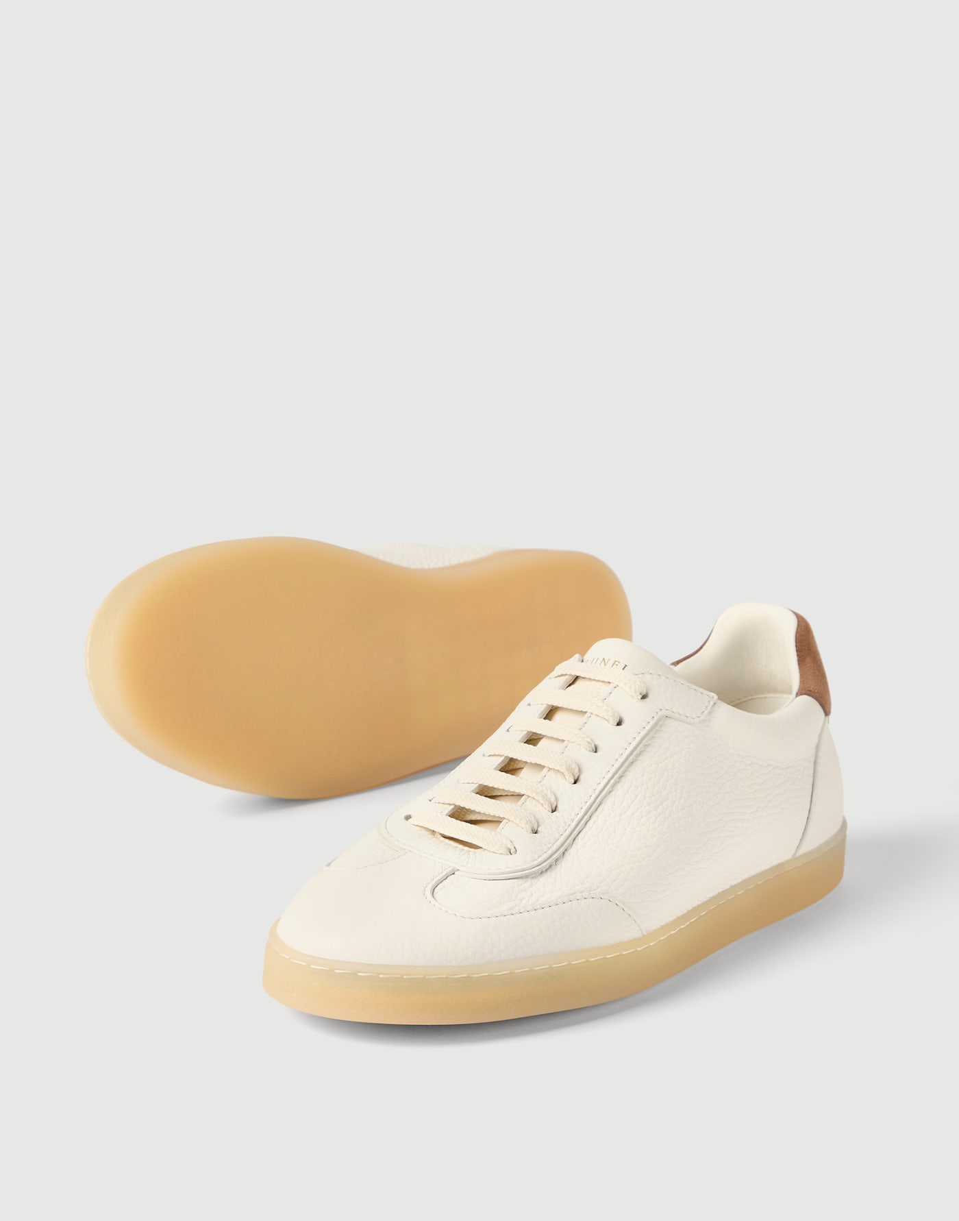 Sneakers aus Hirschleder Creme Herren - Brunello Cucinelli
