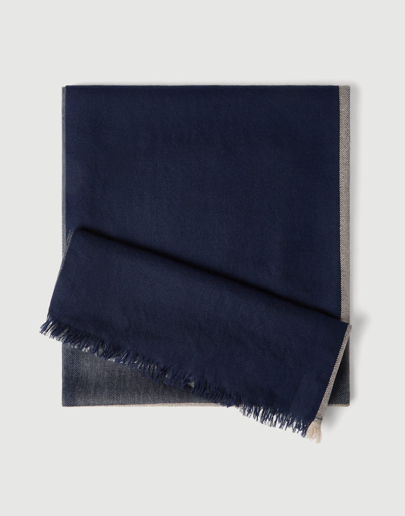 Cashmere and silk color block scarf Blue Man - Brunello Cucinelli