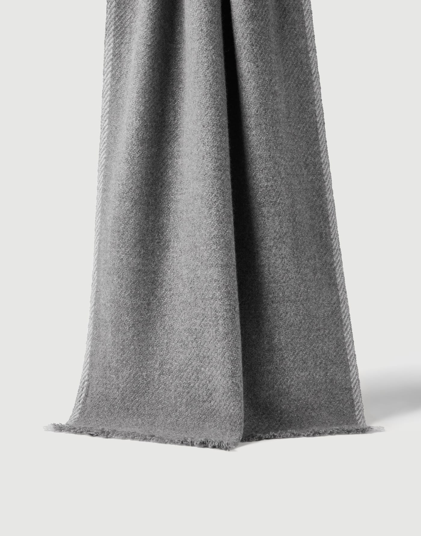 Cashmere diagonal scarf Medium Grey Man - Brunello Cucinelli