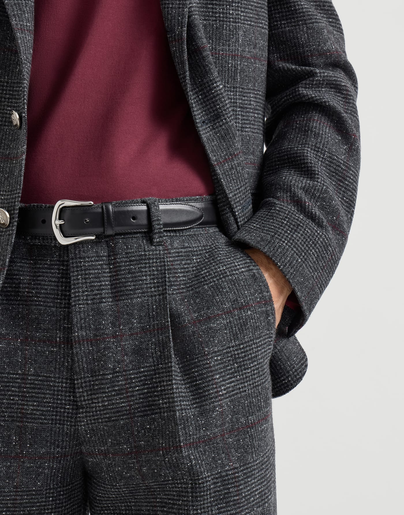 Calfskin belt Black Man - Brunello Cucinelli