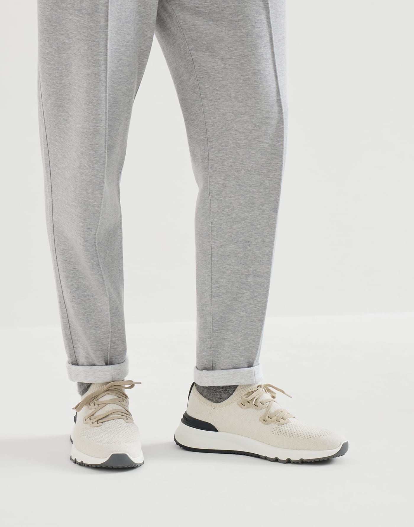 Cotton chiné knit runners Panama Man - Brunello Cucinelli