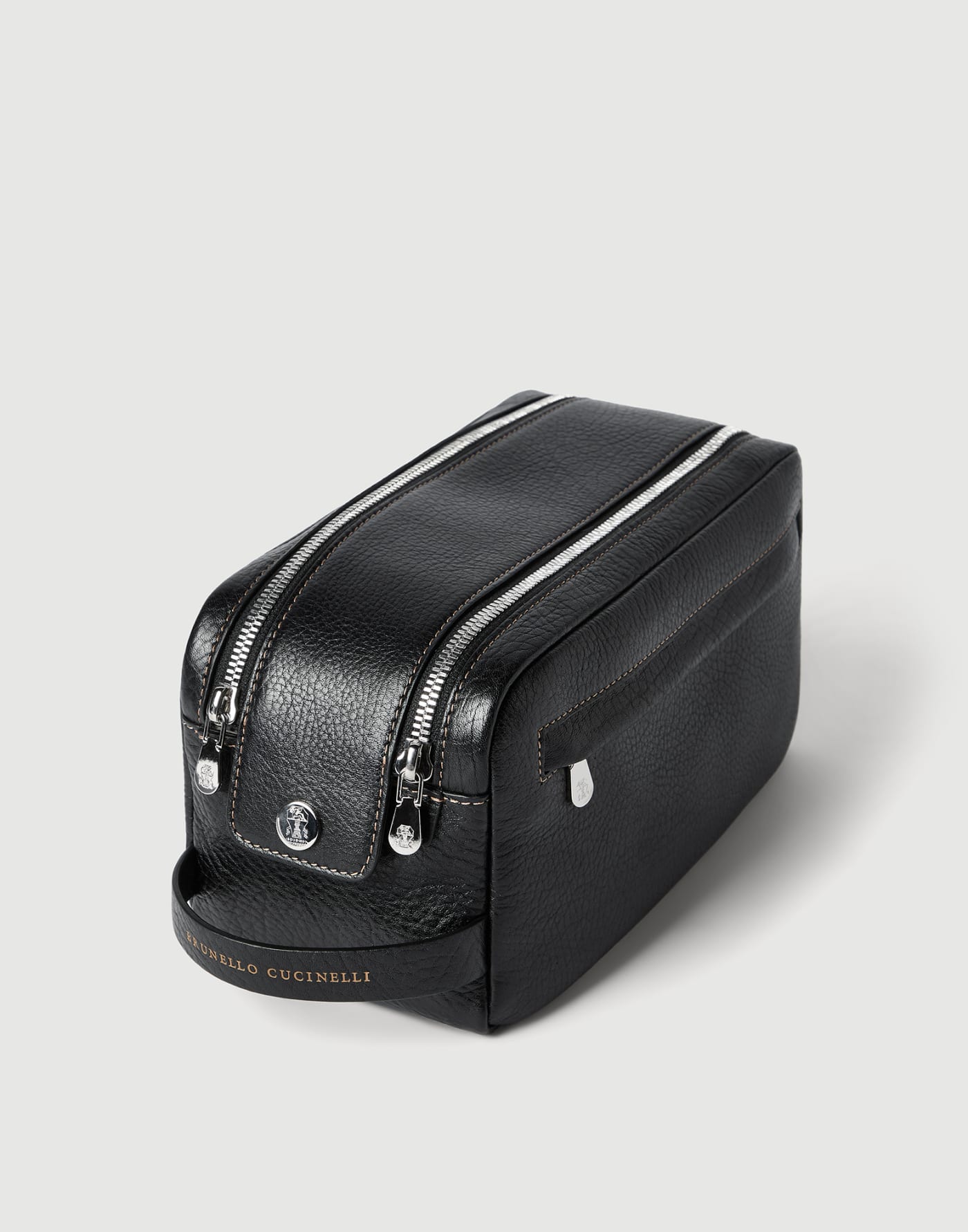 Calfskin beauty case Black Man - Brunello Cucinelli