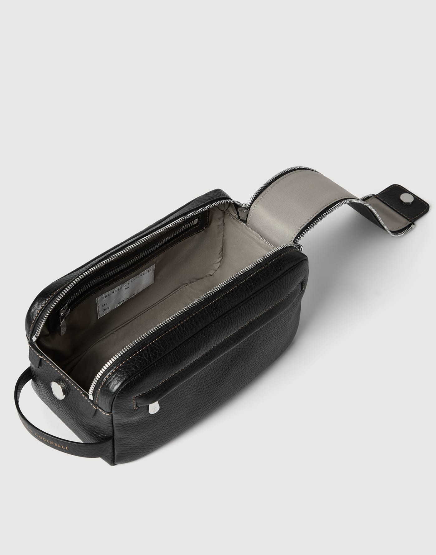 Calfskin beauty case Black Man - Brunello Cucinelli