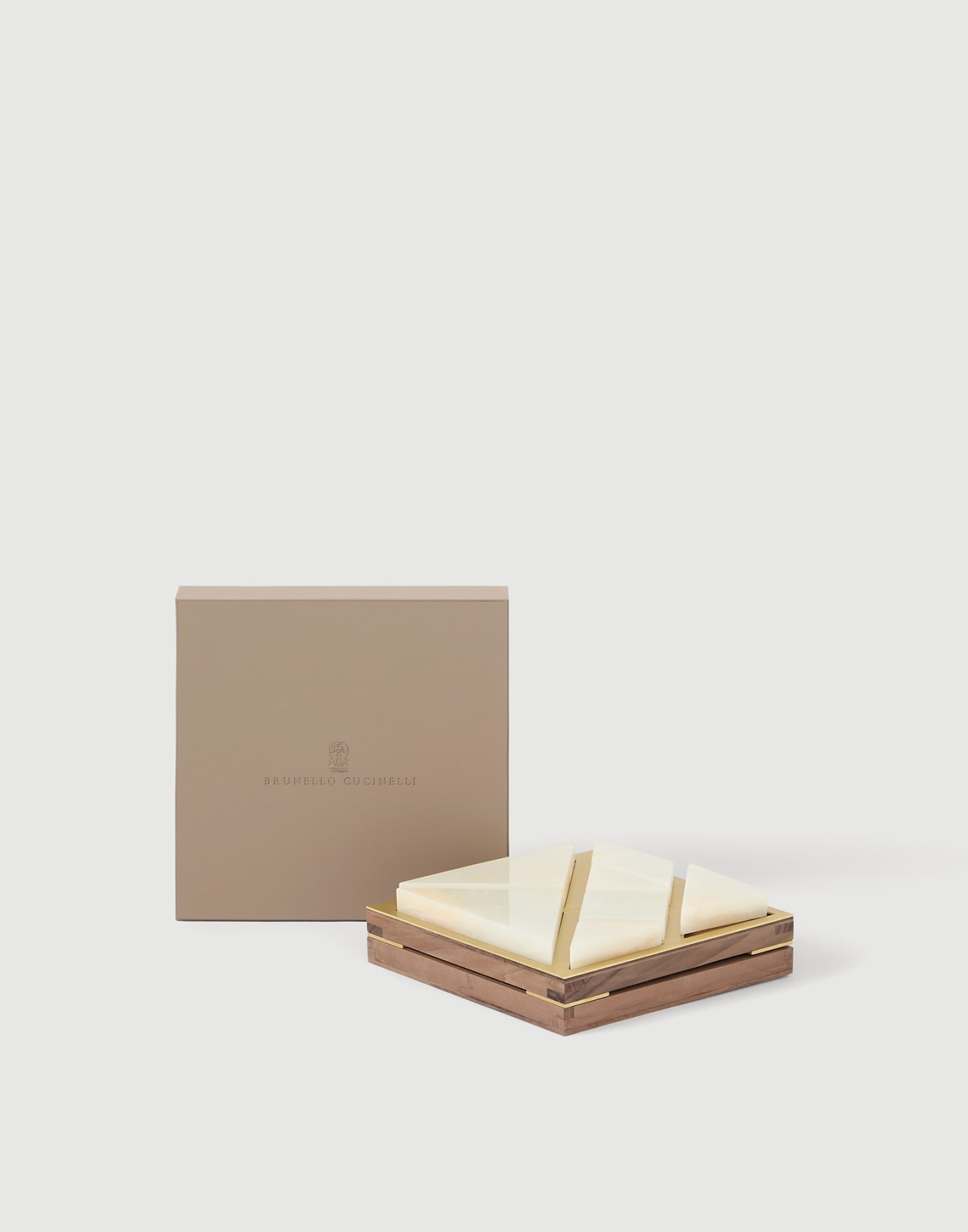 Tangram set Hazelnut Lifestyle - Brunello Cucinelli