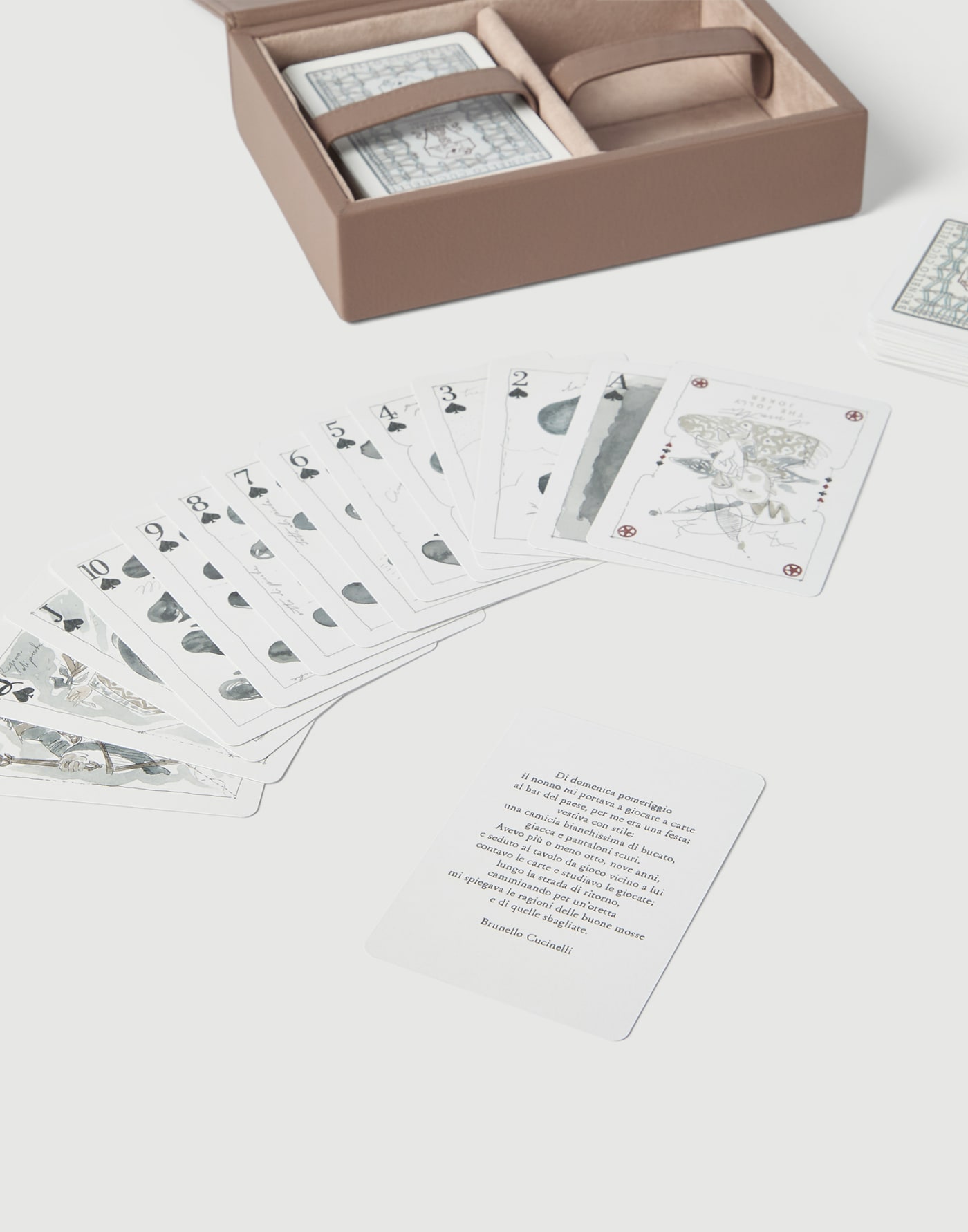 Playing cards with box Brown Lifestyle - Brunello Cucinelli
