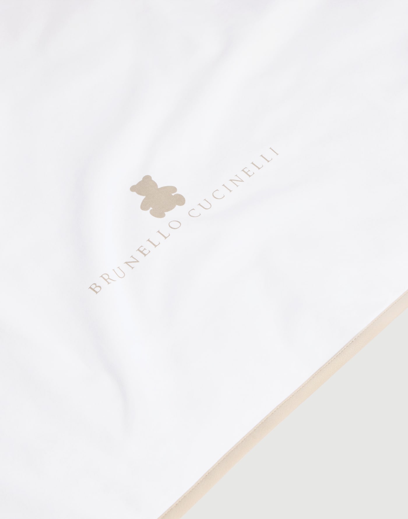 棉質雙面針織毯子 白色 嬰幼兒 - Brunello Cucinelli