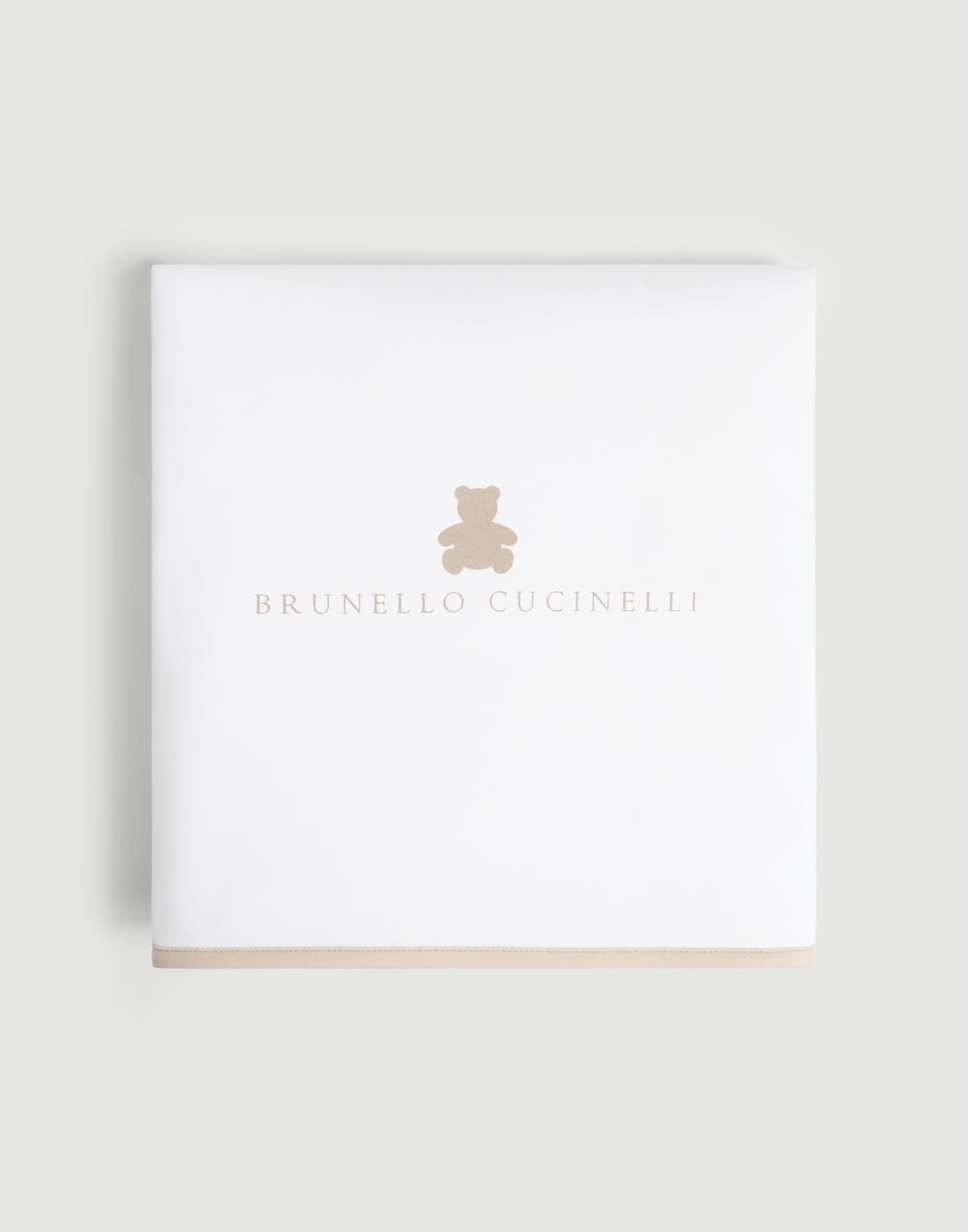 棉質雙面針織毯子 白色 嬰幼兒 - Brunello Cucinelli