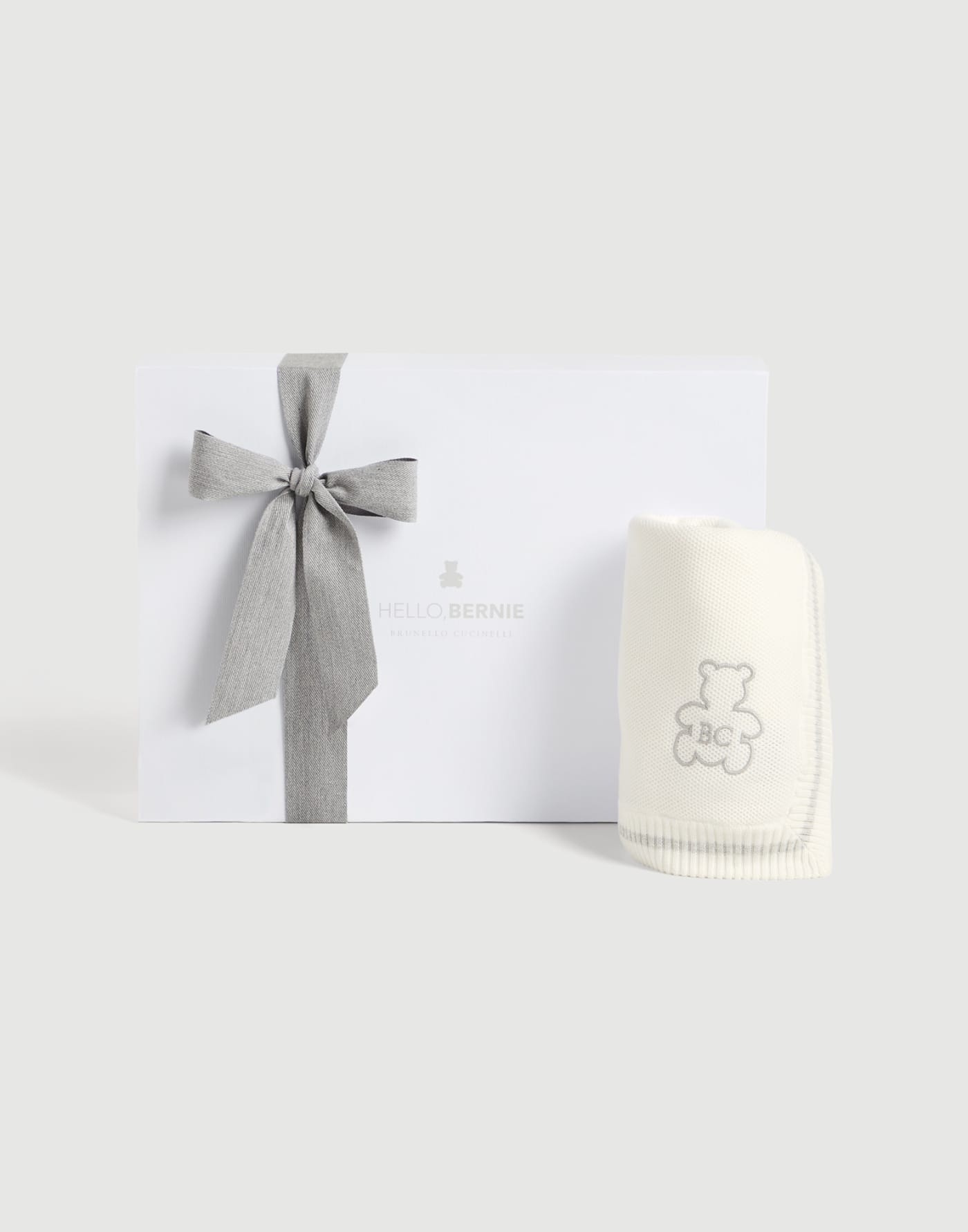 伯尼小熊幼童棉针织毯 巴拿马色 幼童 - Brunello Cucinelli