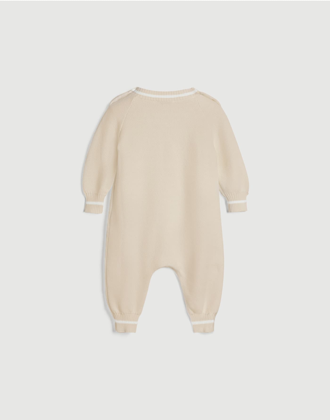 Tuta Baby Bernie in maglia Sabbia Baby - Brunello Cucinelli