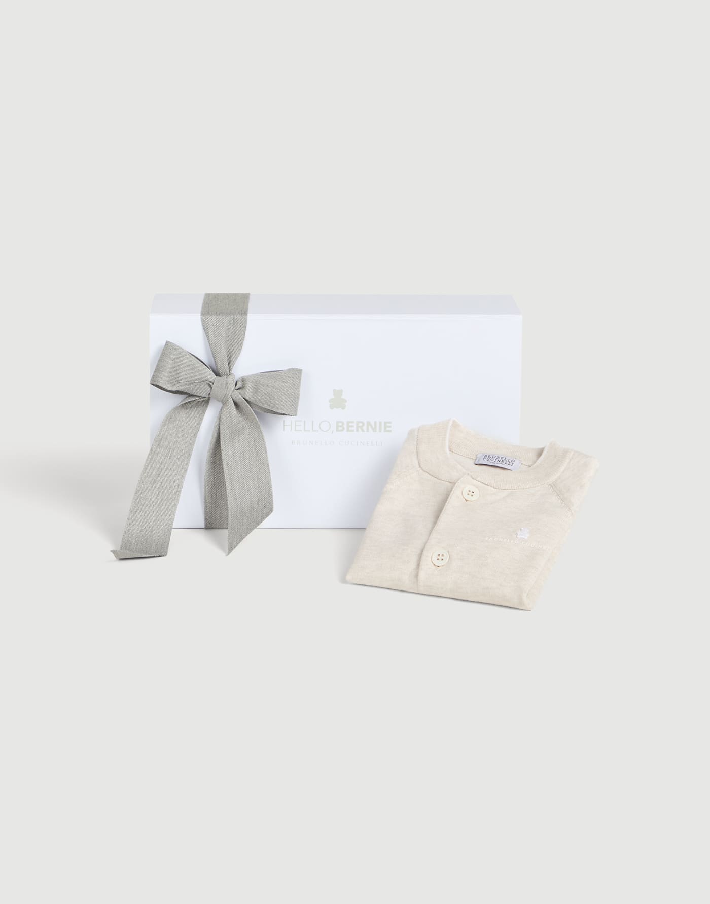 棉质幼童开衫 燕麦色 幼童 - Brunello Cucinelli