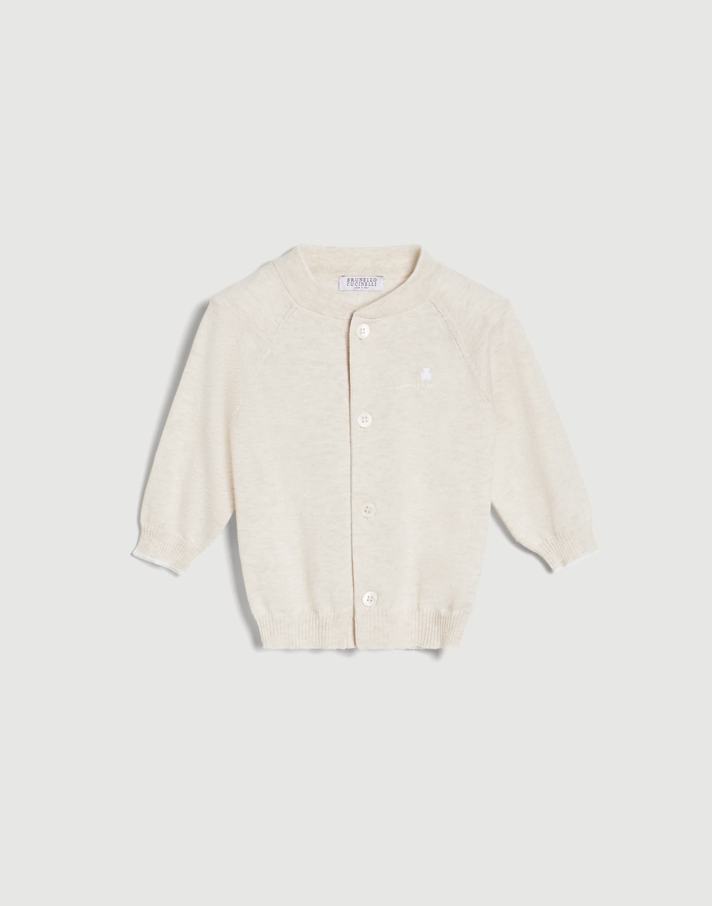 棉质幼童开衫 燕麦色 幼童 - Brunello Cucinelli