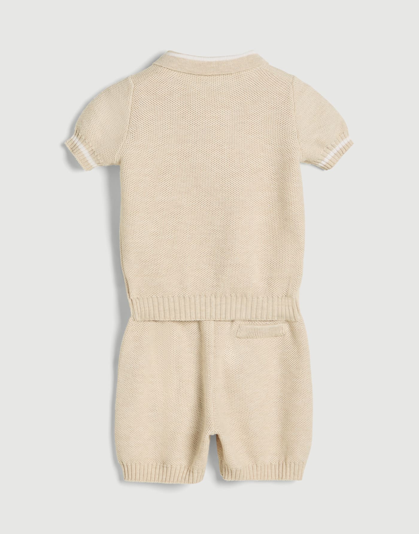 Baby knit coordinated set Sand Baby - Brunello Cucinelli