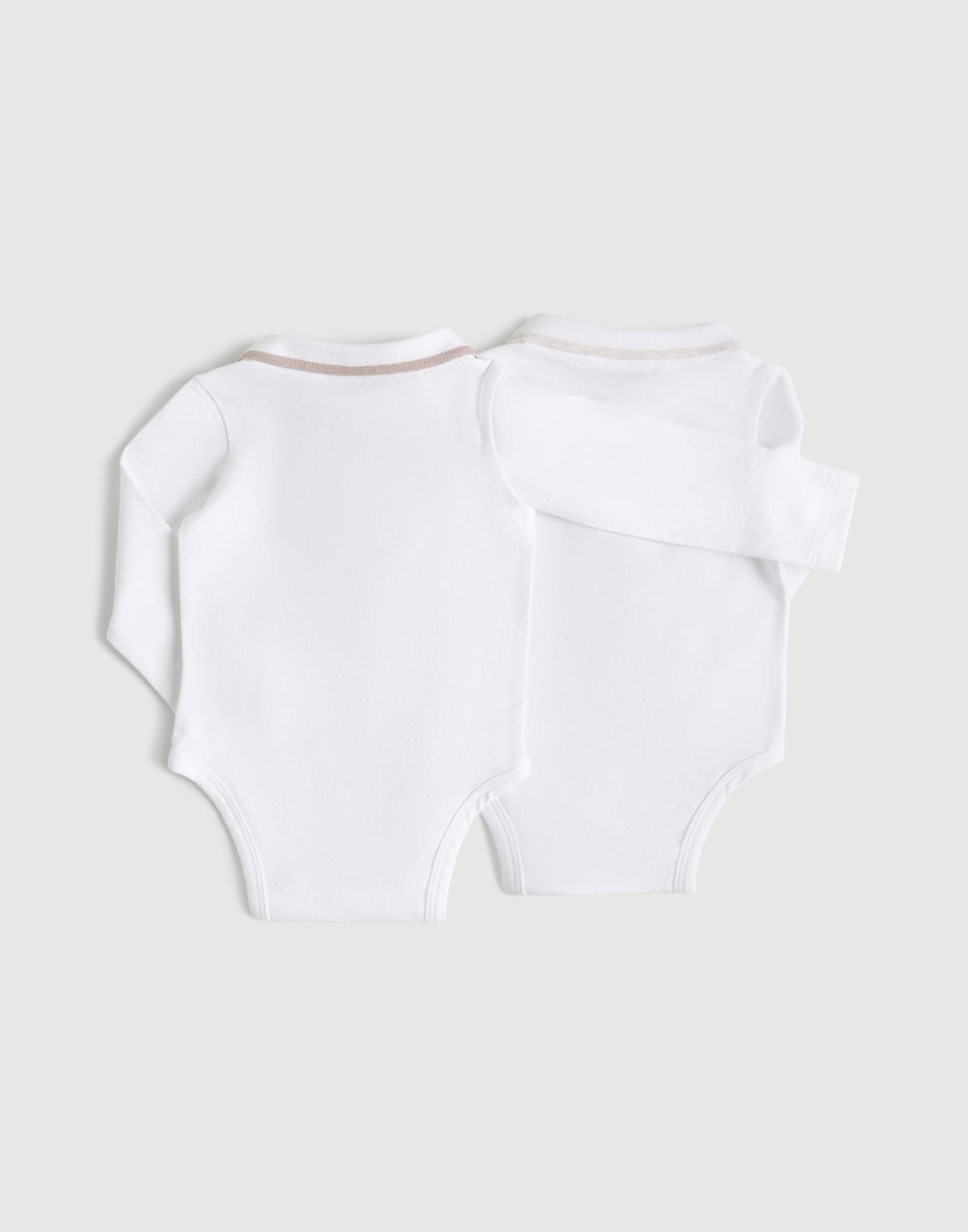 Baby Bernie long-sleeve bodysuit White / Pink Baby - Brunello Cucinelli
