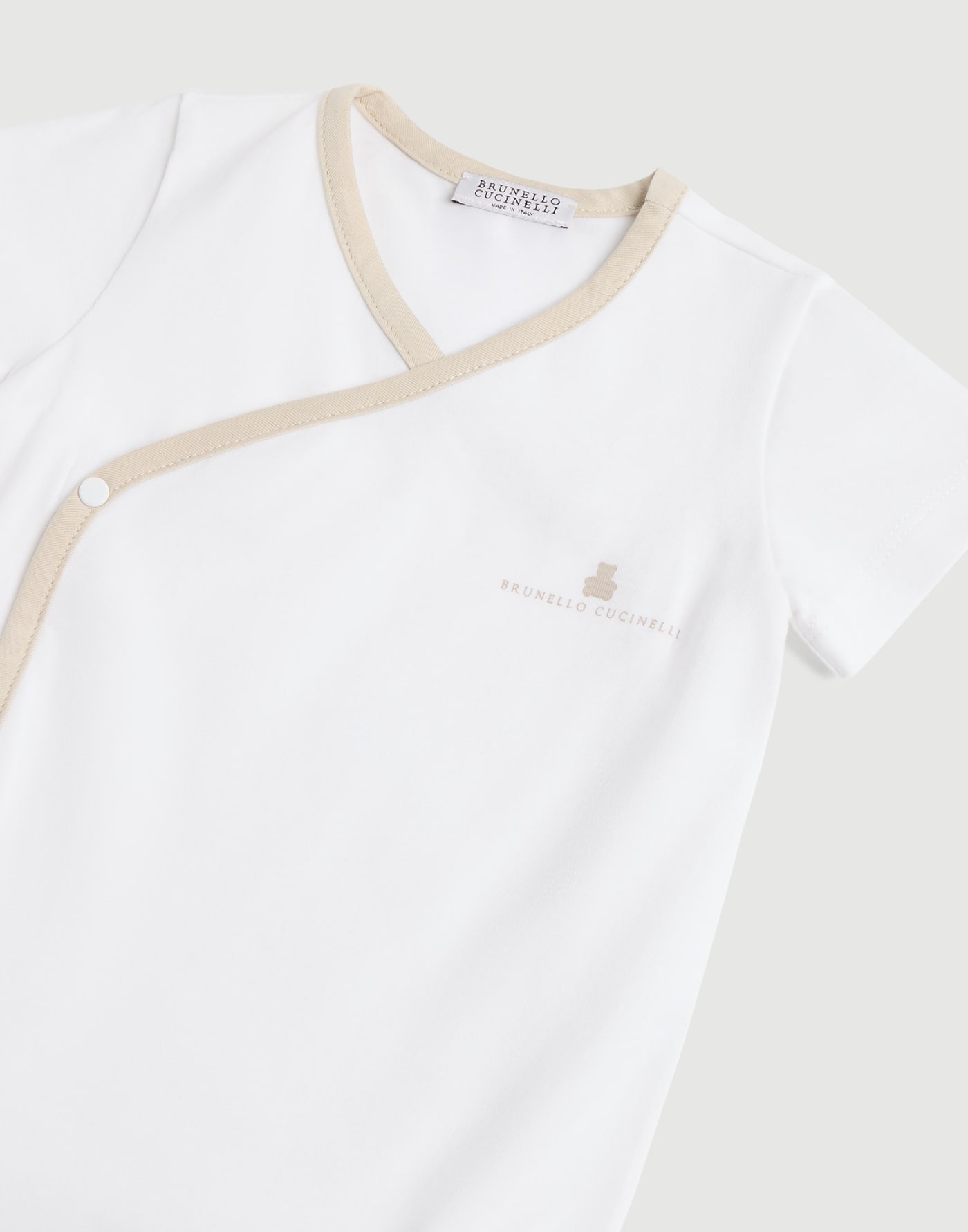 Baby Bernie bodysuit White Baby - Brunello Cucinelli