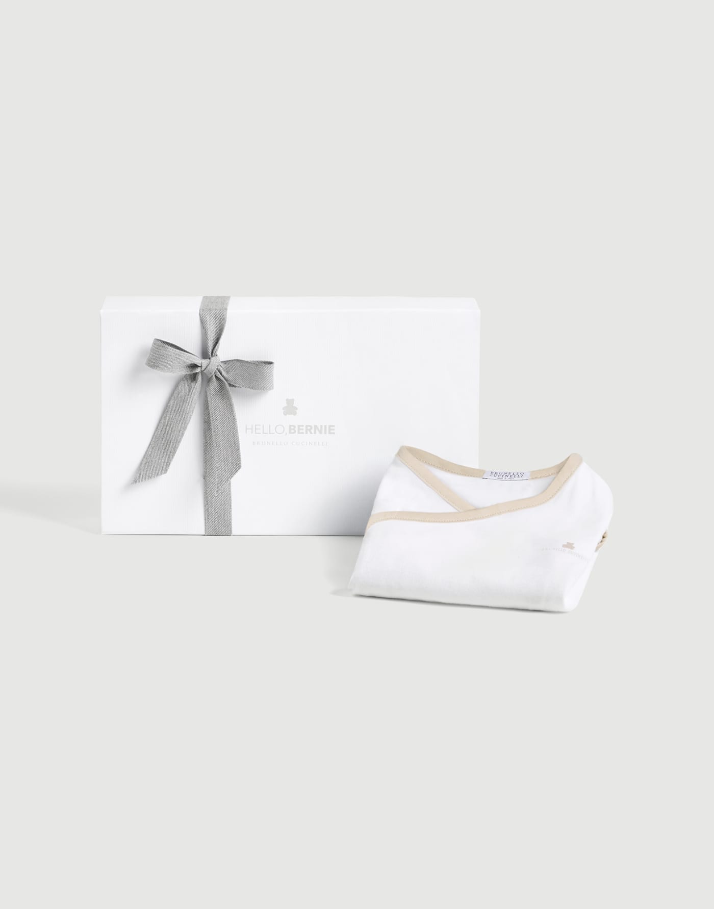 Baby Bernie bodysuit White Baby - Brunello Cucinelli