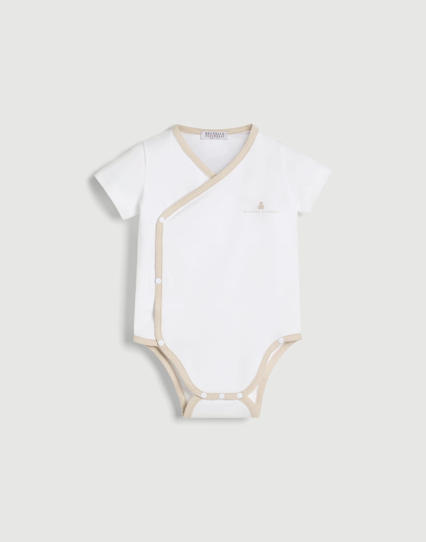 Baby Bernie bodysuit White Baby - Brunello Cucinelli