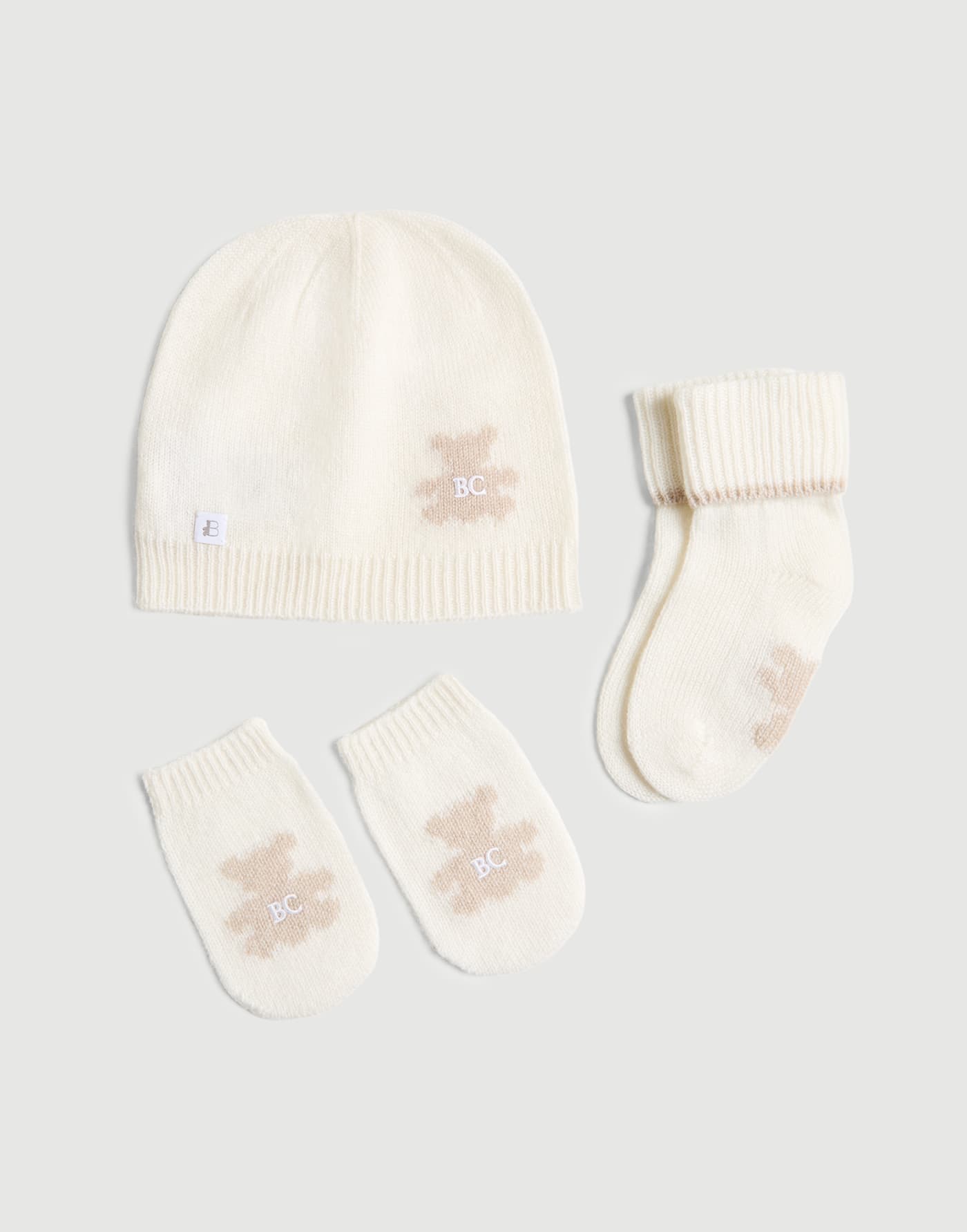 Set papalina, guanti e calzini Baby Bernie Panama Baby - Brunello Cucinelli