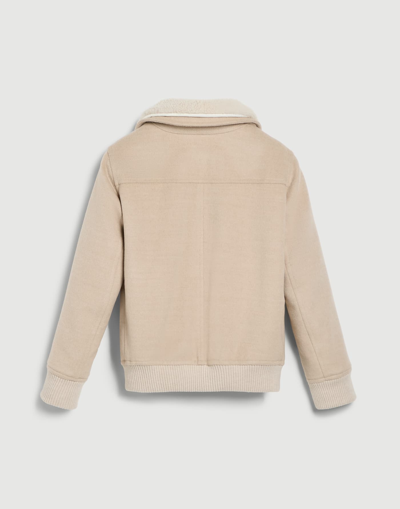 Virgin wool beaver cloth aviator jacket Sand Boys - Brunello Cucinelli