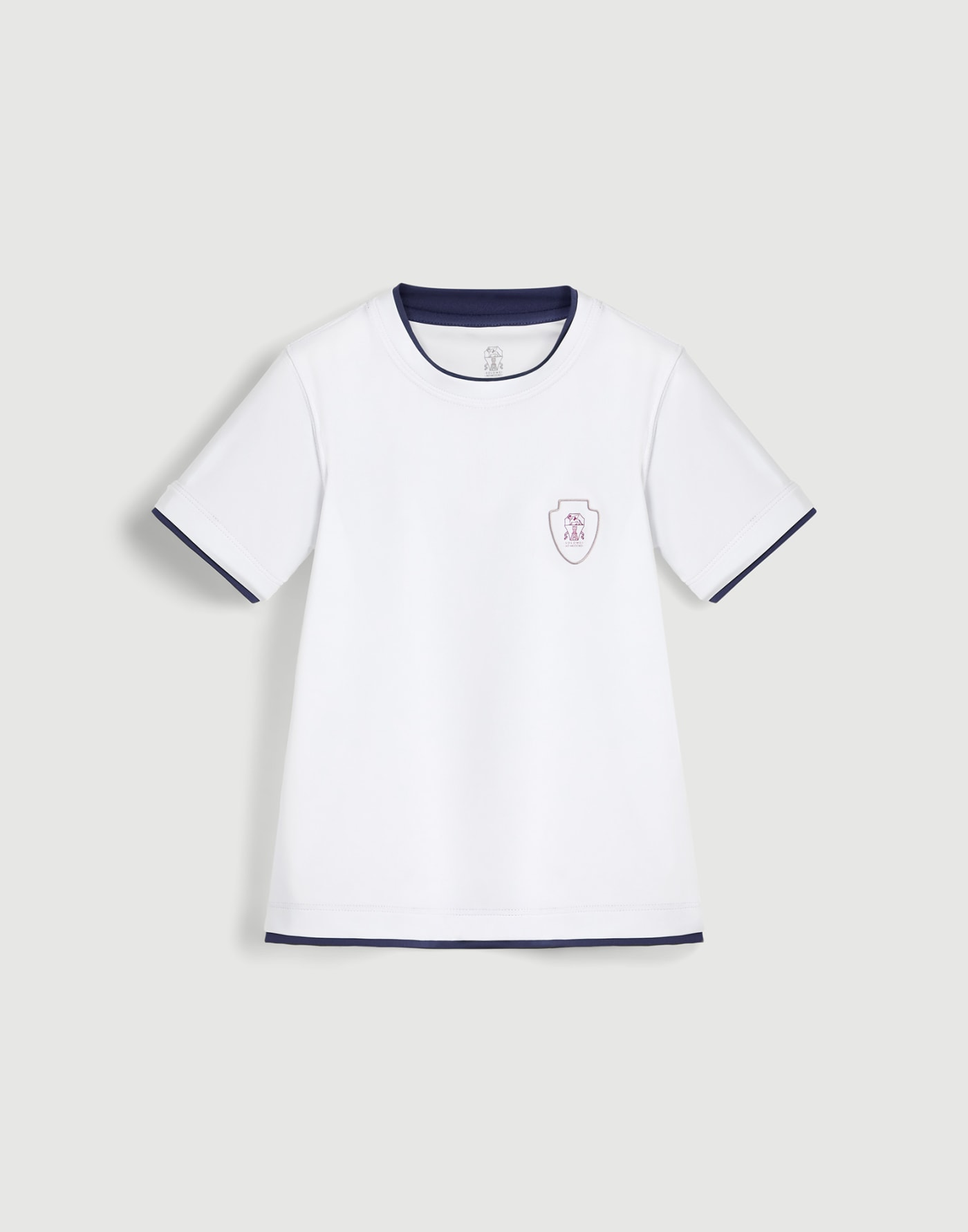 Comfort nylon T-shirt White Boys - Brunello Cucinelli