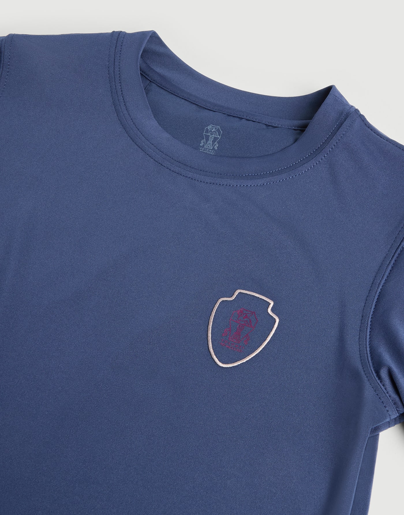 Comfort nylon T-shirt Avio Blue Boys - Brunello Cucinelli